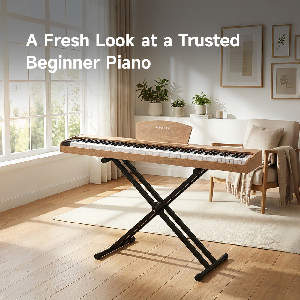 Meet the Donner DEP-1S 88-Key Digital Piano – Now in Light Wood Color