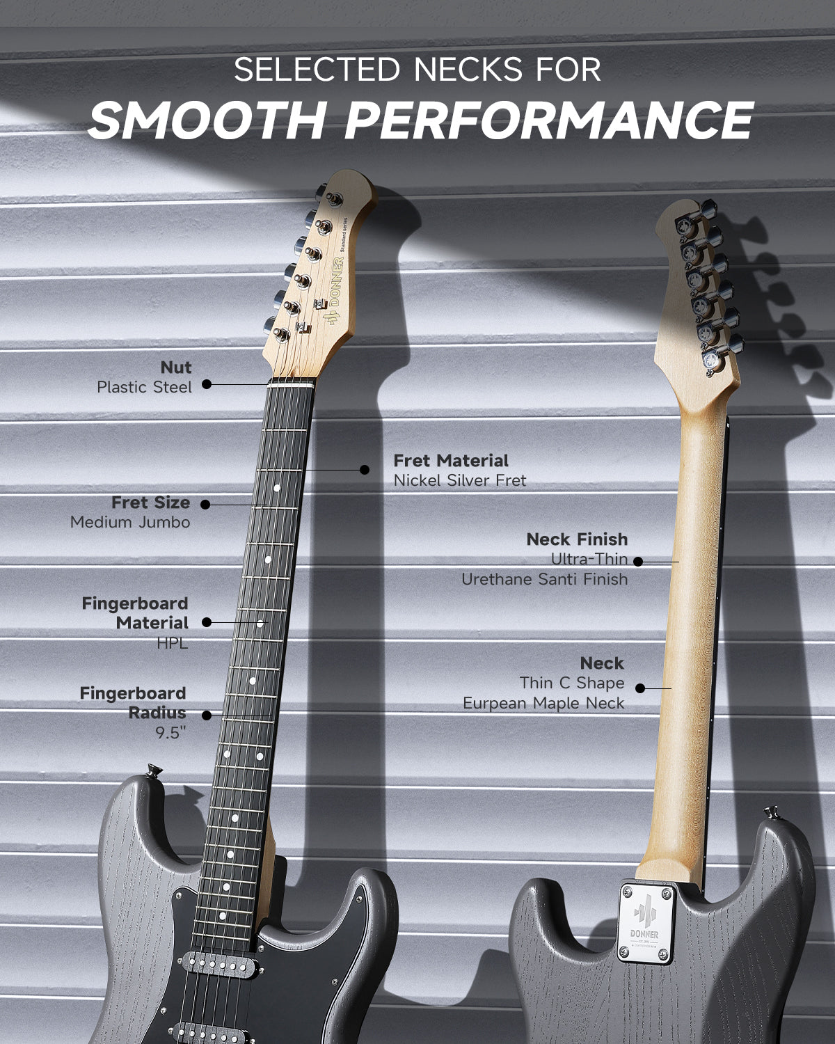 Donner DST-80 Electric Guitar-Black##