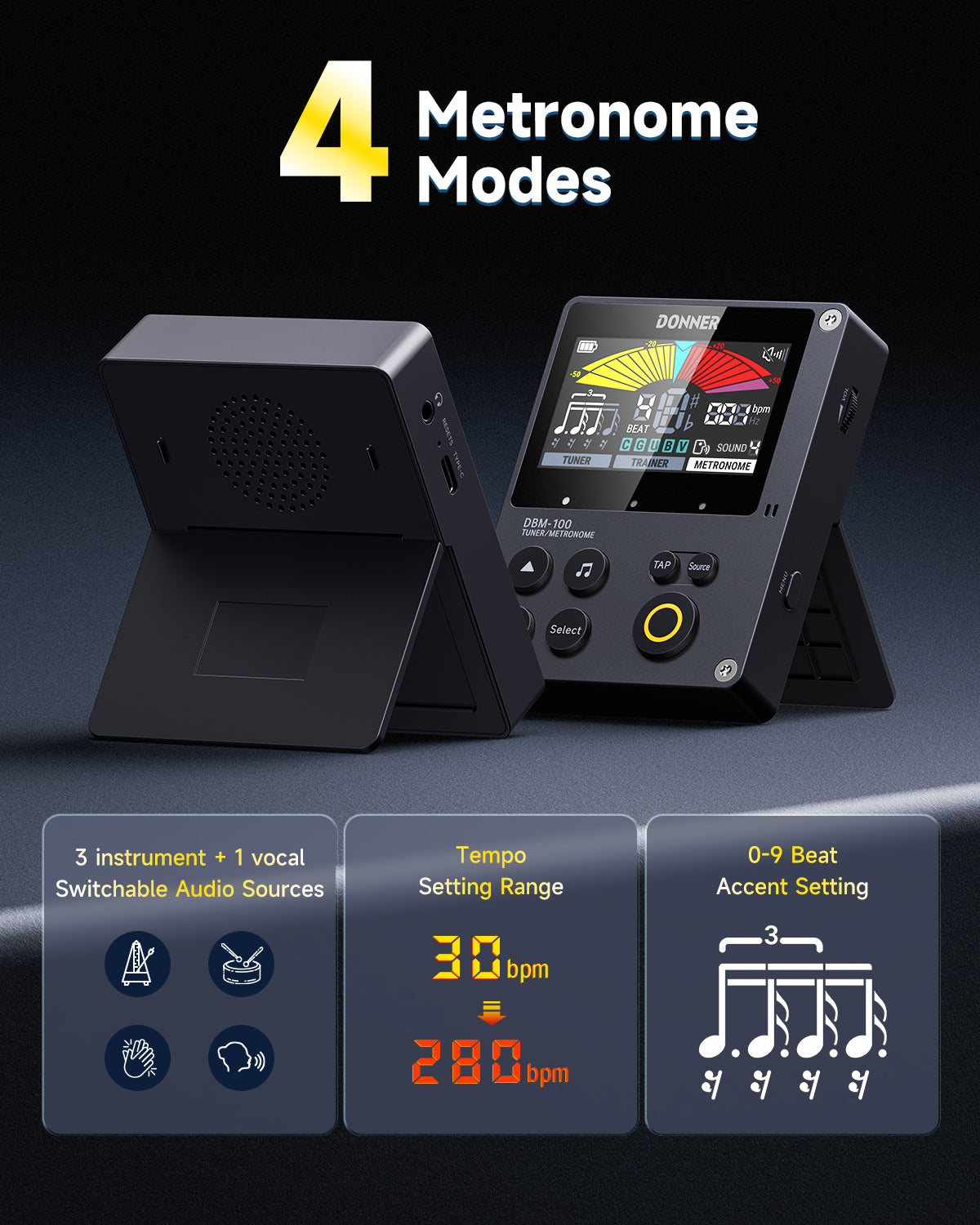 Donner DBM-100 Rechargeable Metronome