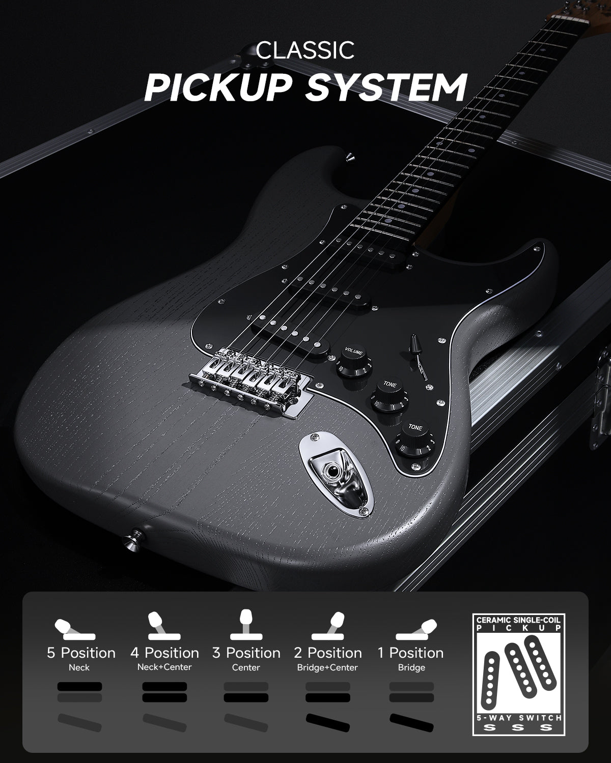 Donner DST-80 Electric Guitar-Black##