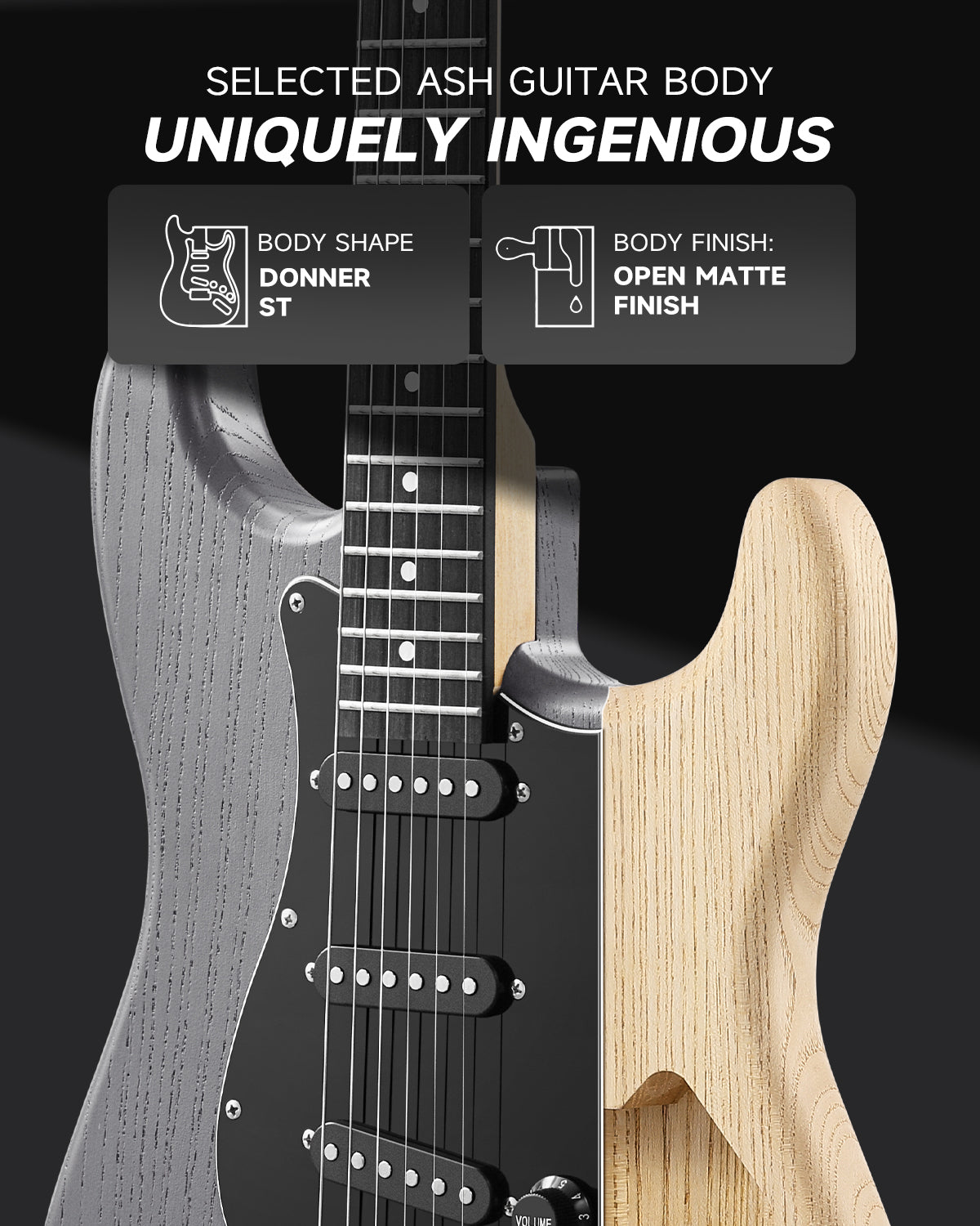 Donner DST-80 Electric Guitar-Black##