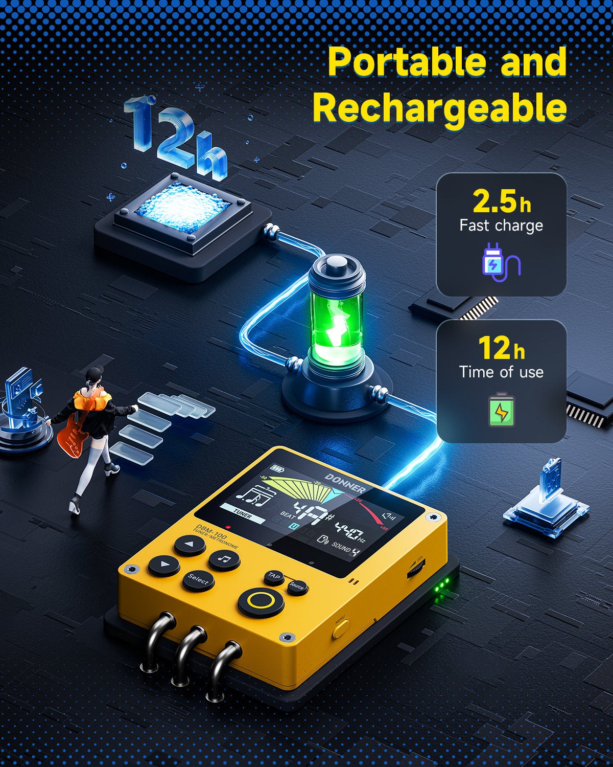 Donner DBM-100 Rechargeable Metronome