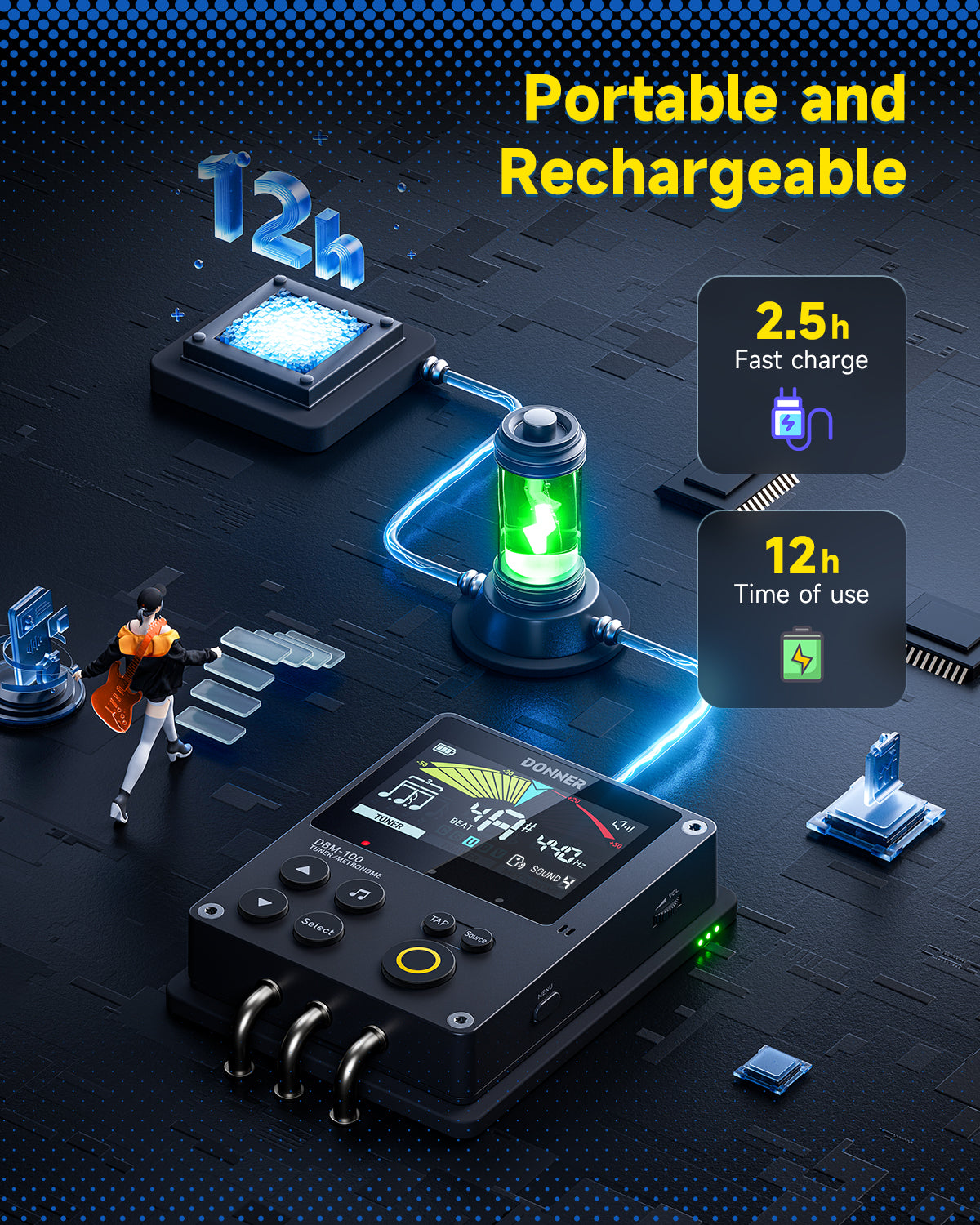 Donner DBM-100 Rechargeable Metronome