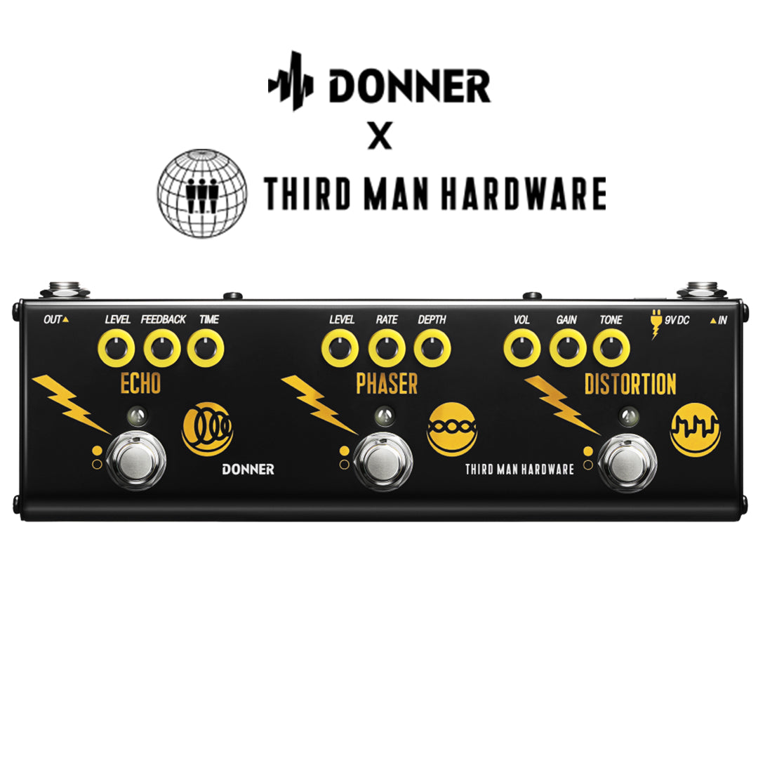 donner triple threat pedal Donner Triple Threat Guitar Pedal: Distortion, Phaser, Echo