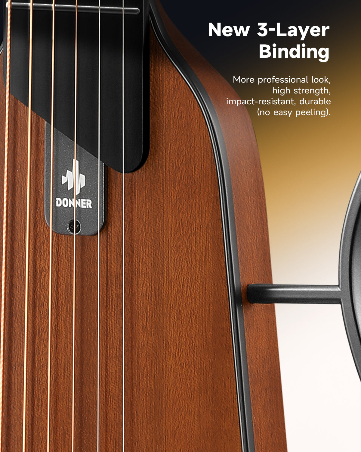 Donner HUSH I Evo2 Guitar-Natural##