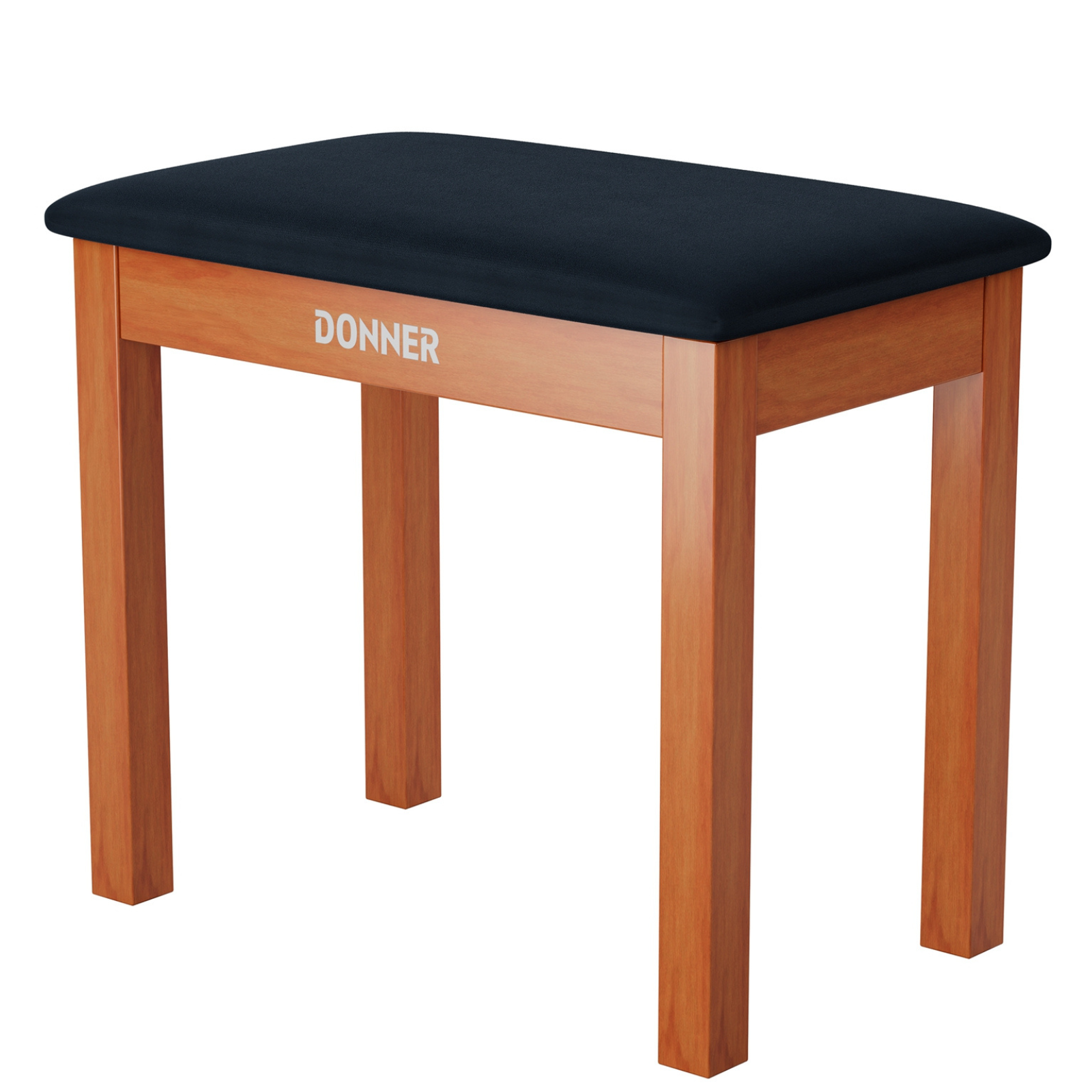 Donner DKB-10 Wood Piano Bench with Storage High-Density Suede Cushion Chair Wood Color