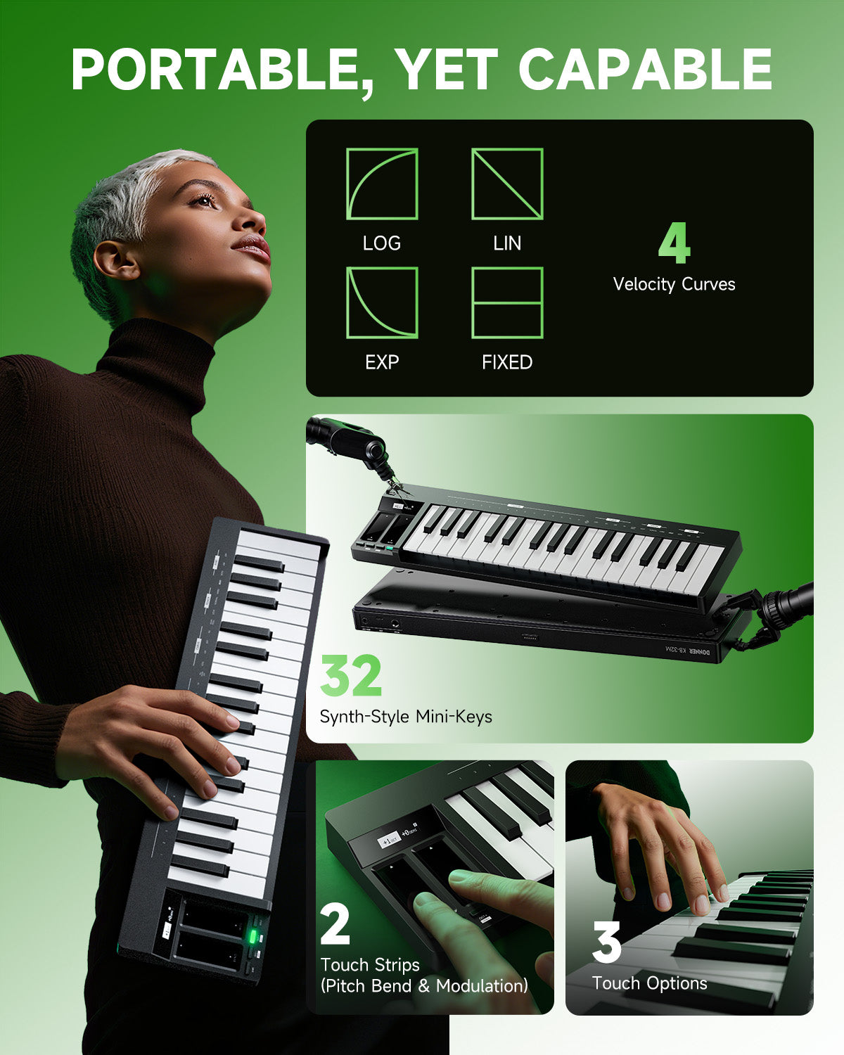 Donner Essential L1 Synthesizer-
KB-32M##-L1+KB-32M##