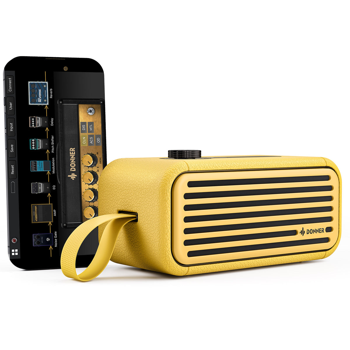 DONNER GO Electric Guitar Amplifier-Yellow##