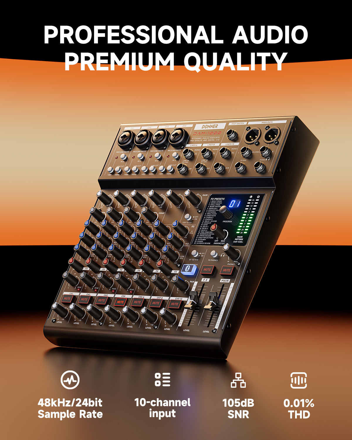 DONNER DAM1000 Audio Mixer EU