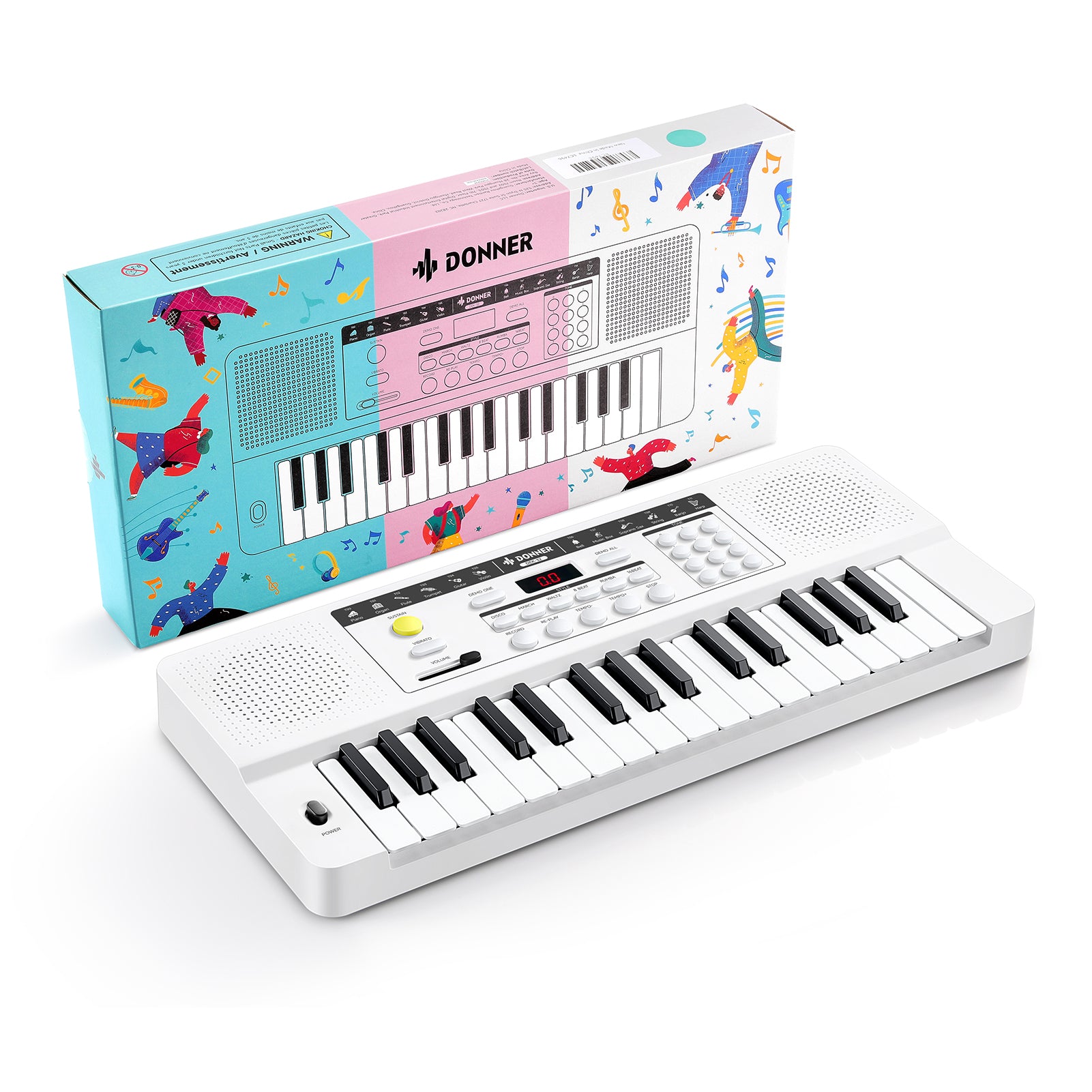 Donner DEK-32 32 keys Electronic Keyboard-White