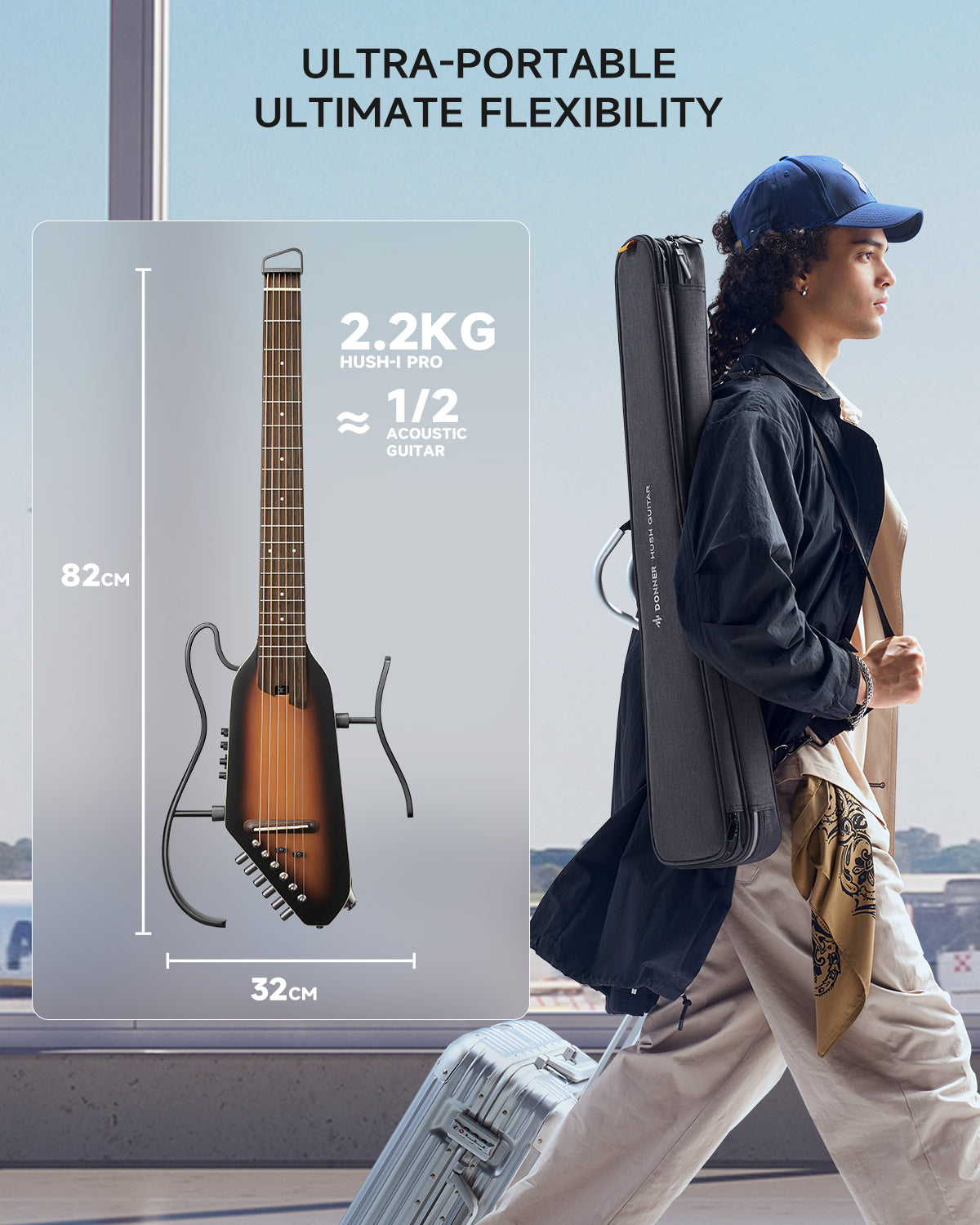 Donner HUSH-I PRO Acoustic-Electric Guitar