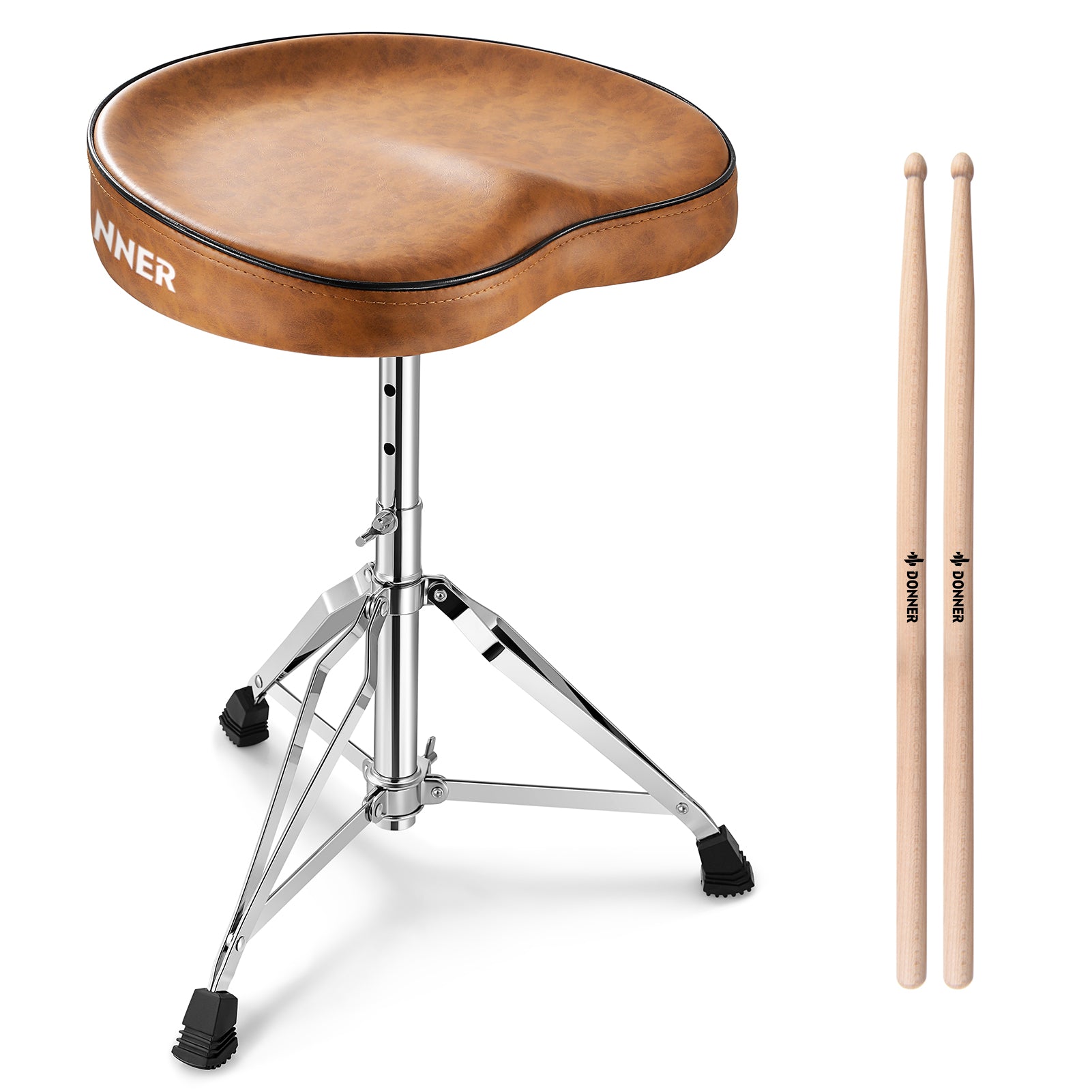 Tabouret de batterie marron Donner DT-50
