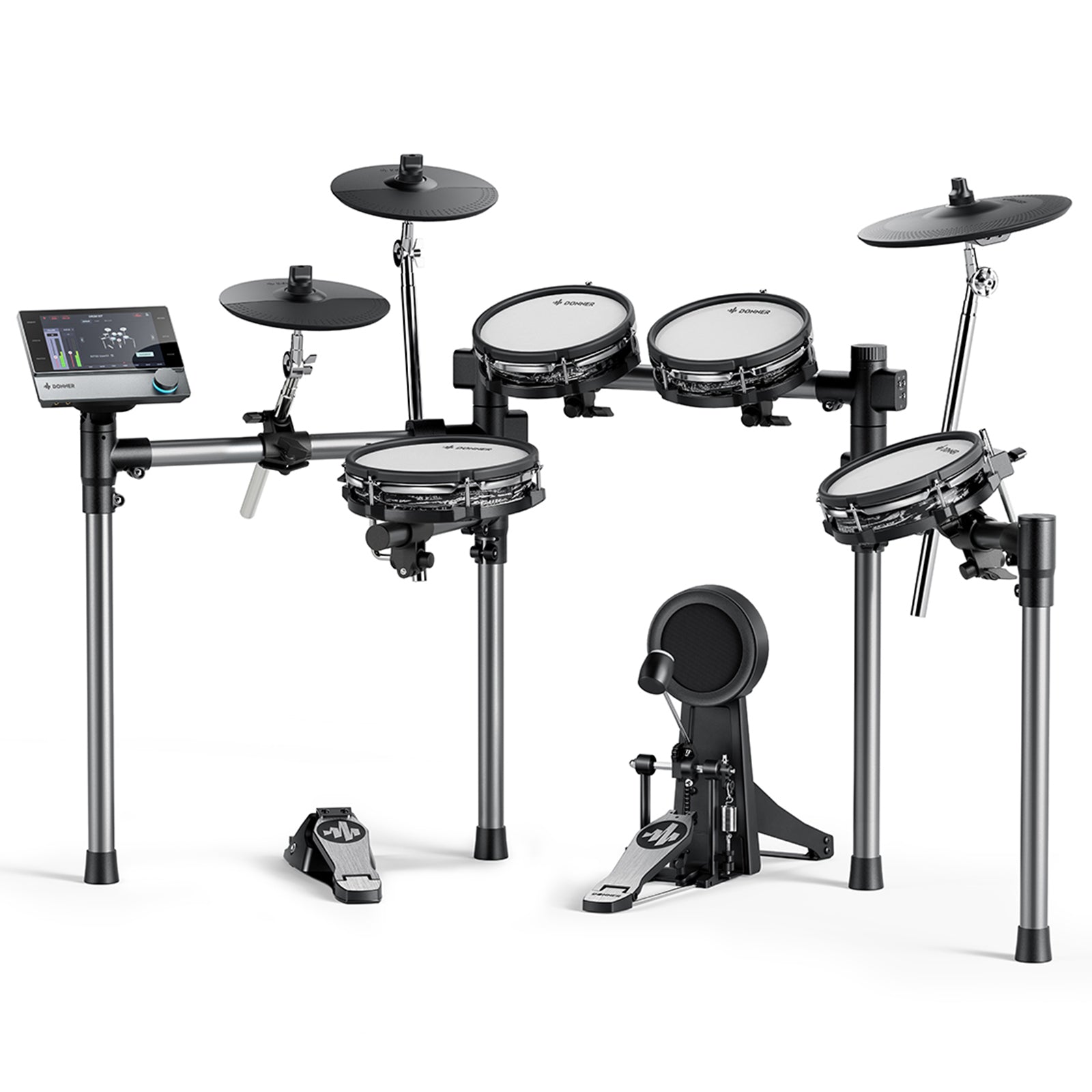 donner-beat-5-drum-3-cymbal-electronic-drum-set-with-touch-screen-for-pros