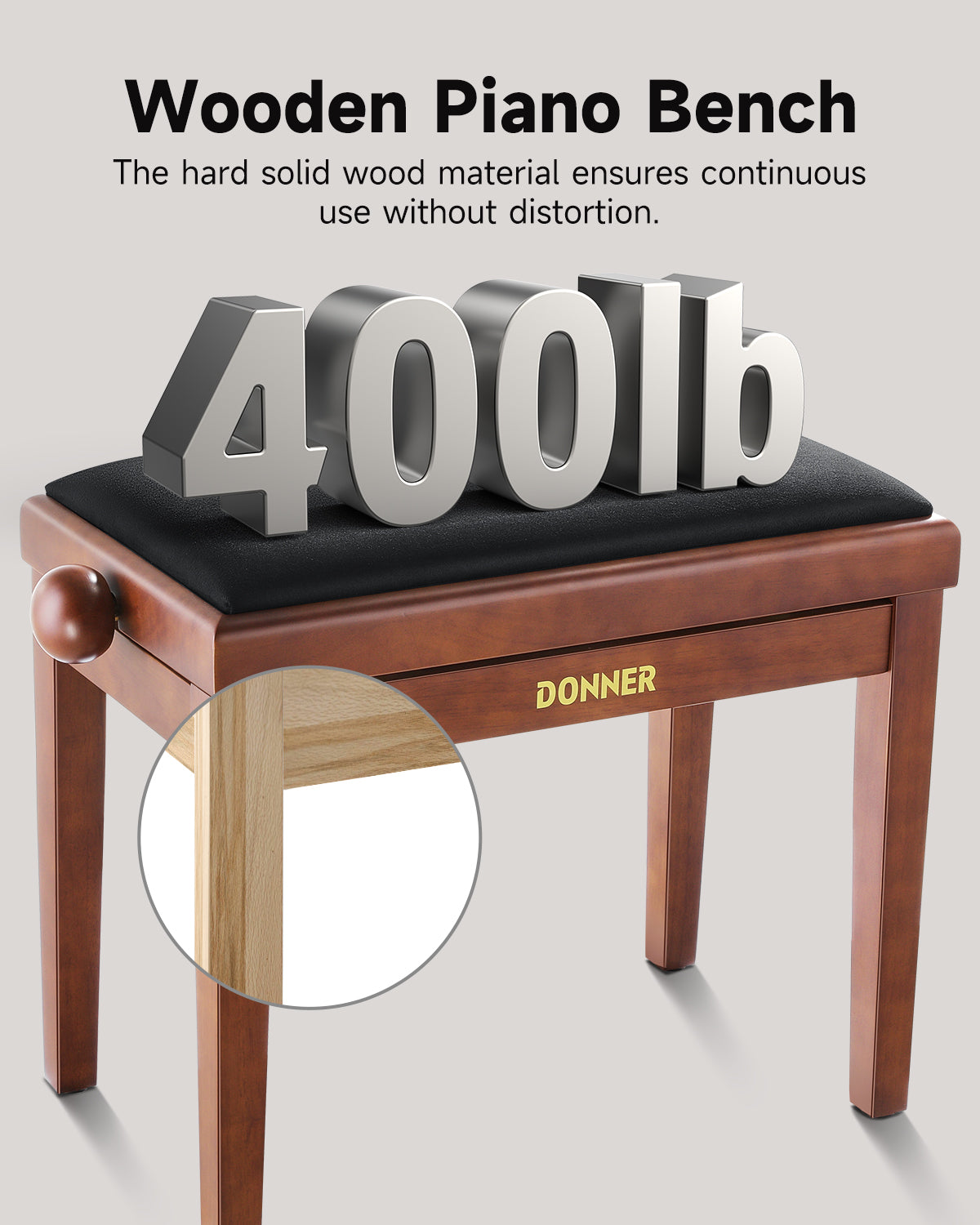 Donner Adjustable Height Piano Bench