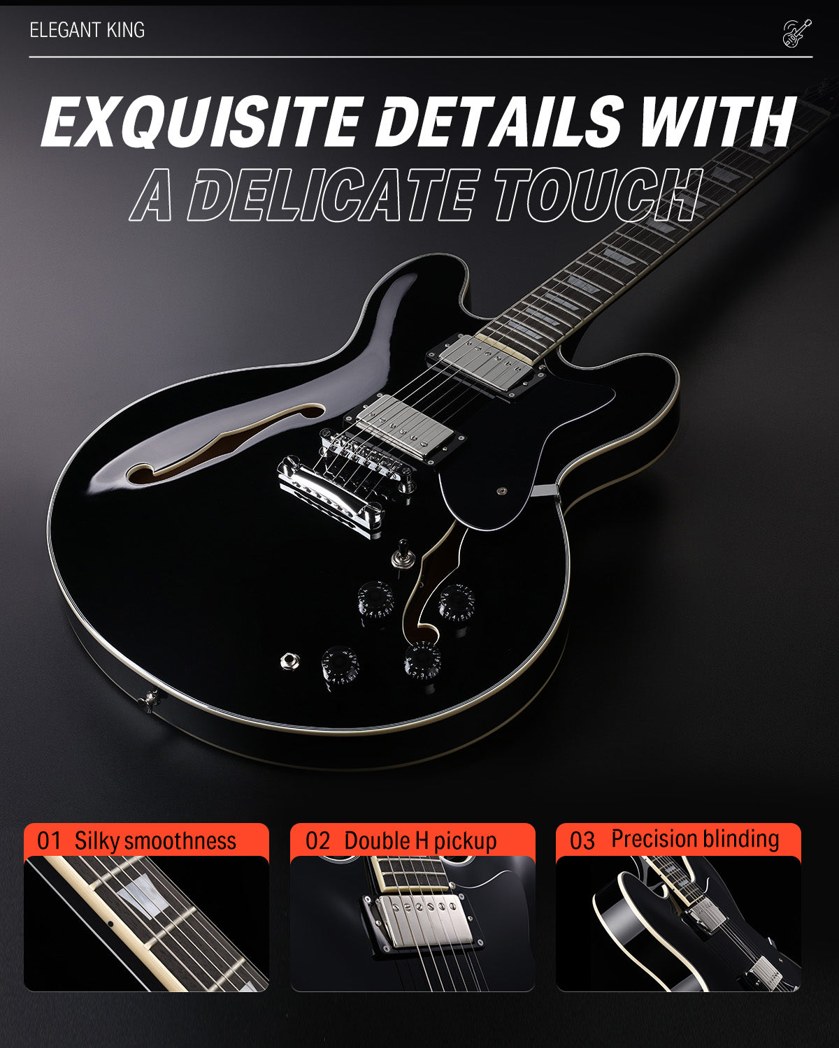 Donner DJP-1000 Electric Guitar-
Black##