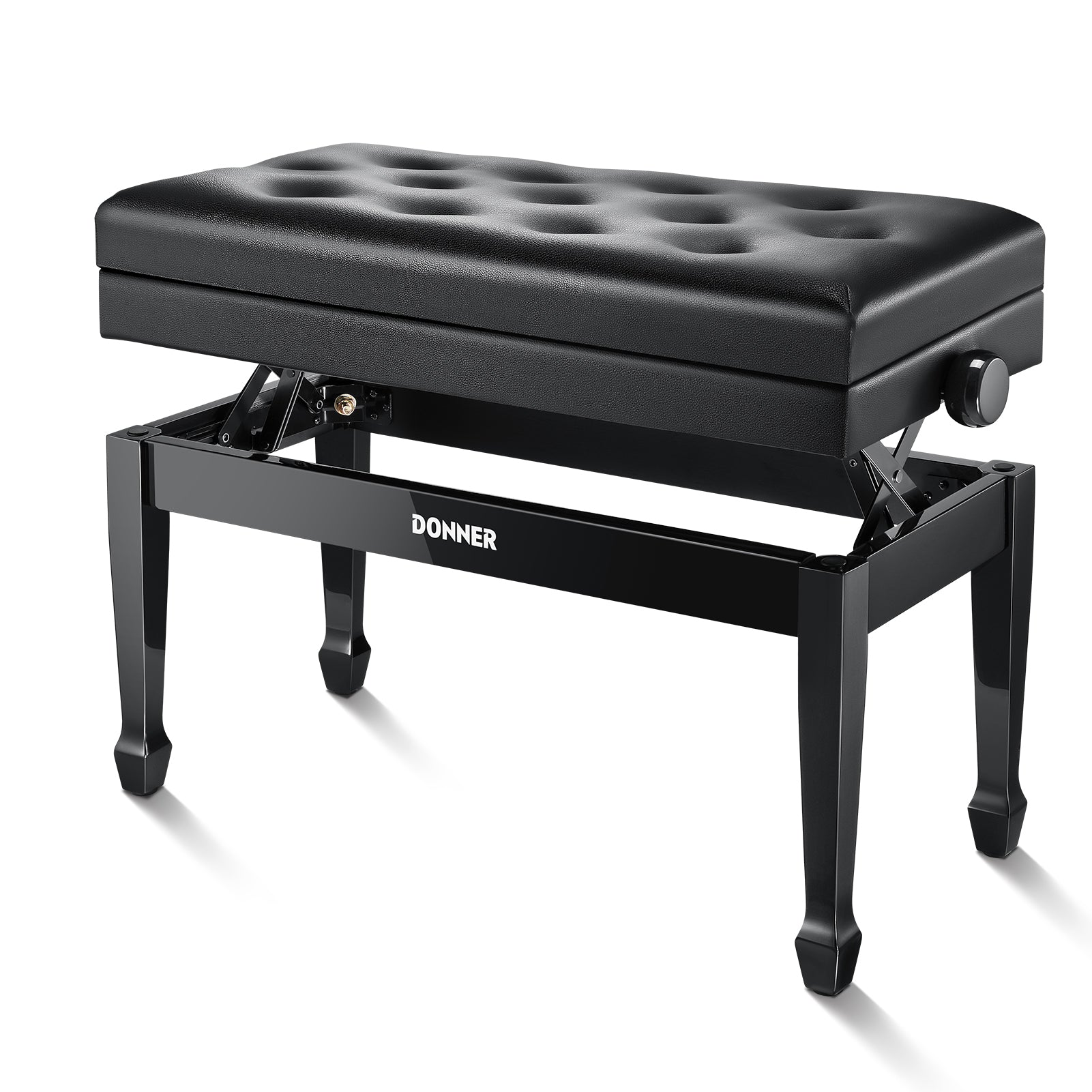 Donner Duet Adjustable Height Two-Seater Piano Bench