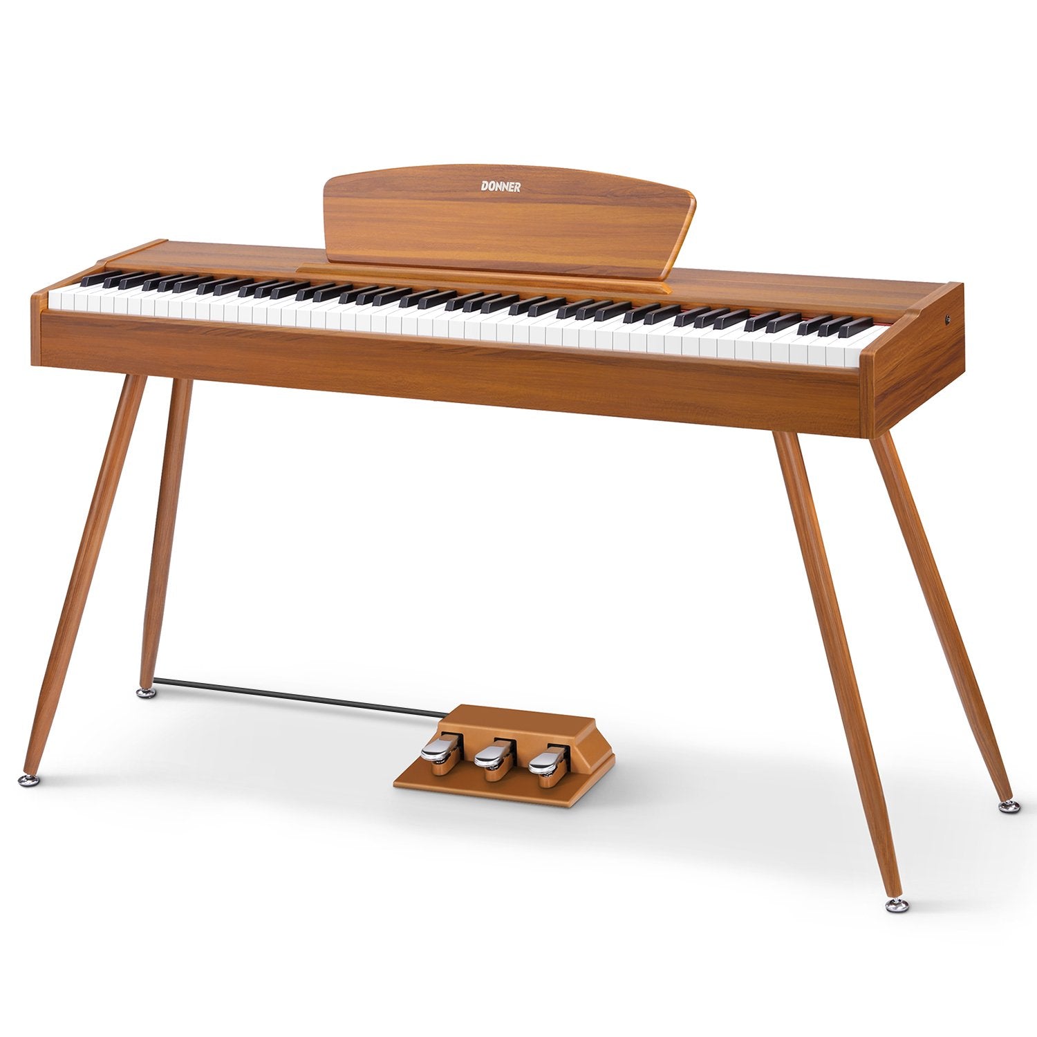 Donner DDP-80 Wooden Beginner 88 Key Weighted Upright Digital Piano-Natural Sound Upgrade##