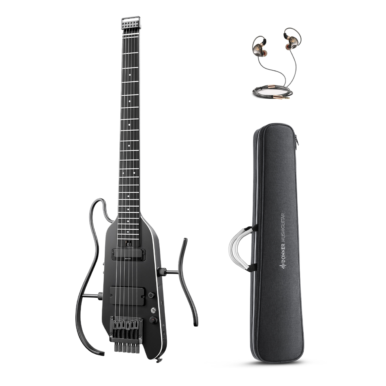 Donner HUSH™ X PRO Electric Guitar-Black##