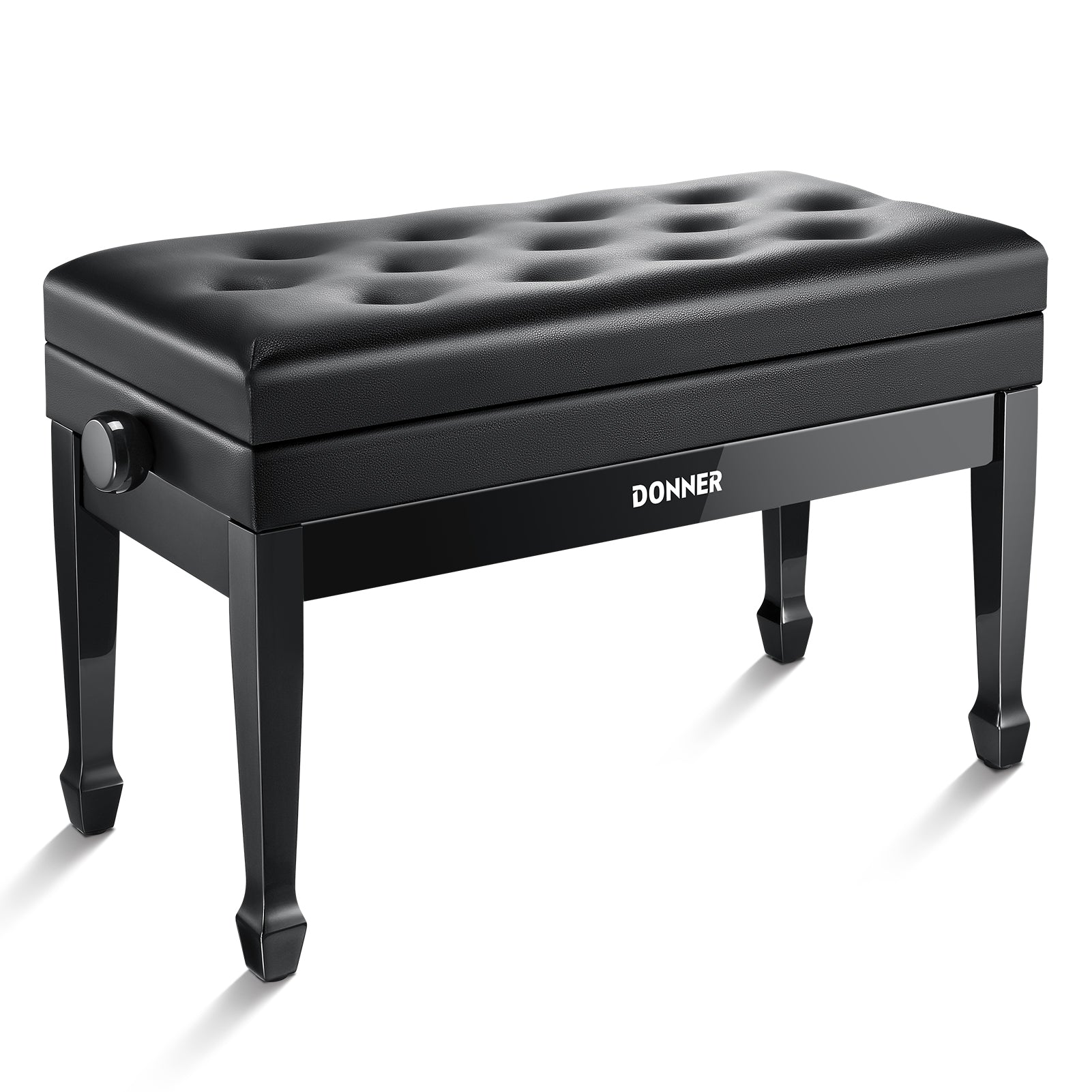 Donner Duet Adjustable Height Two-Seater Piano Bench