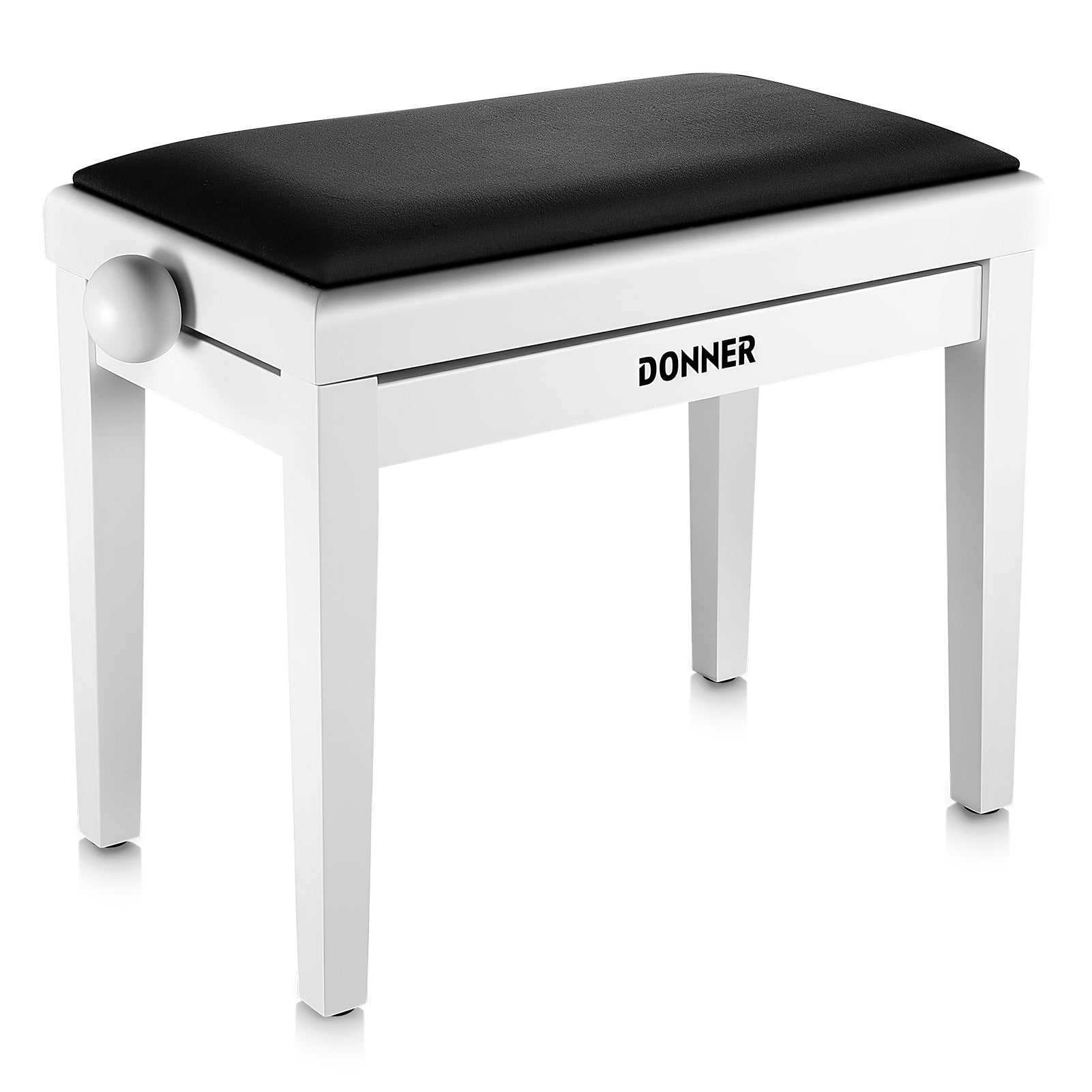 Donner Height-adjustable piano stool, Matte white