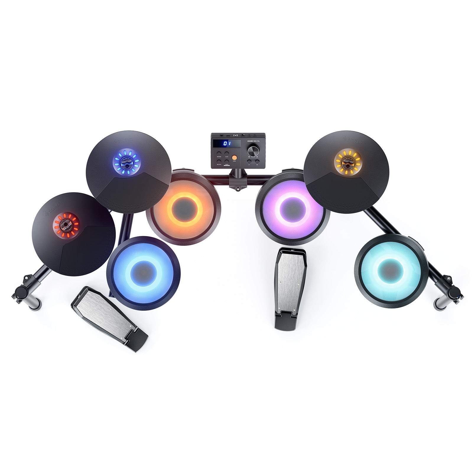 Donner DED-70L Batería Electrónica con luces LED