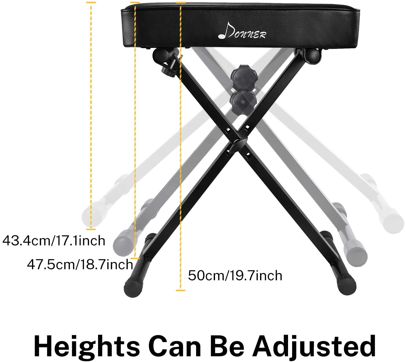 Donner Adjustable X-Style Bench with 6cm High-Density Padding