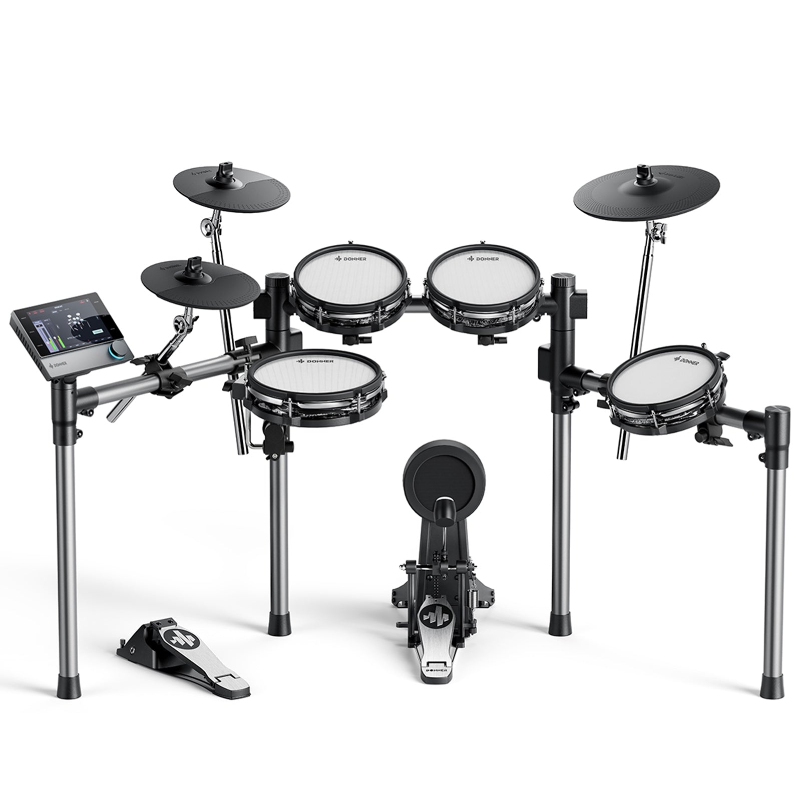 donner-beat-5-drum-3-cymbal-electronic-drum-set-with-touch-screen-for-pros