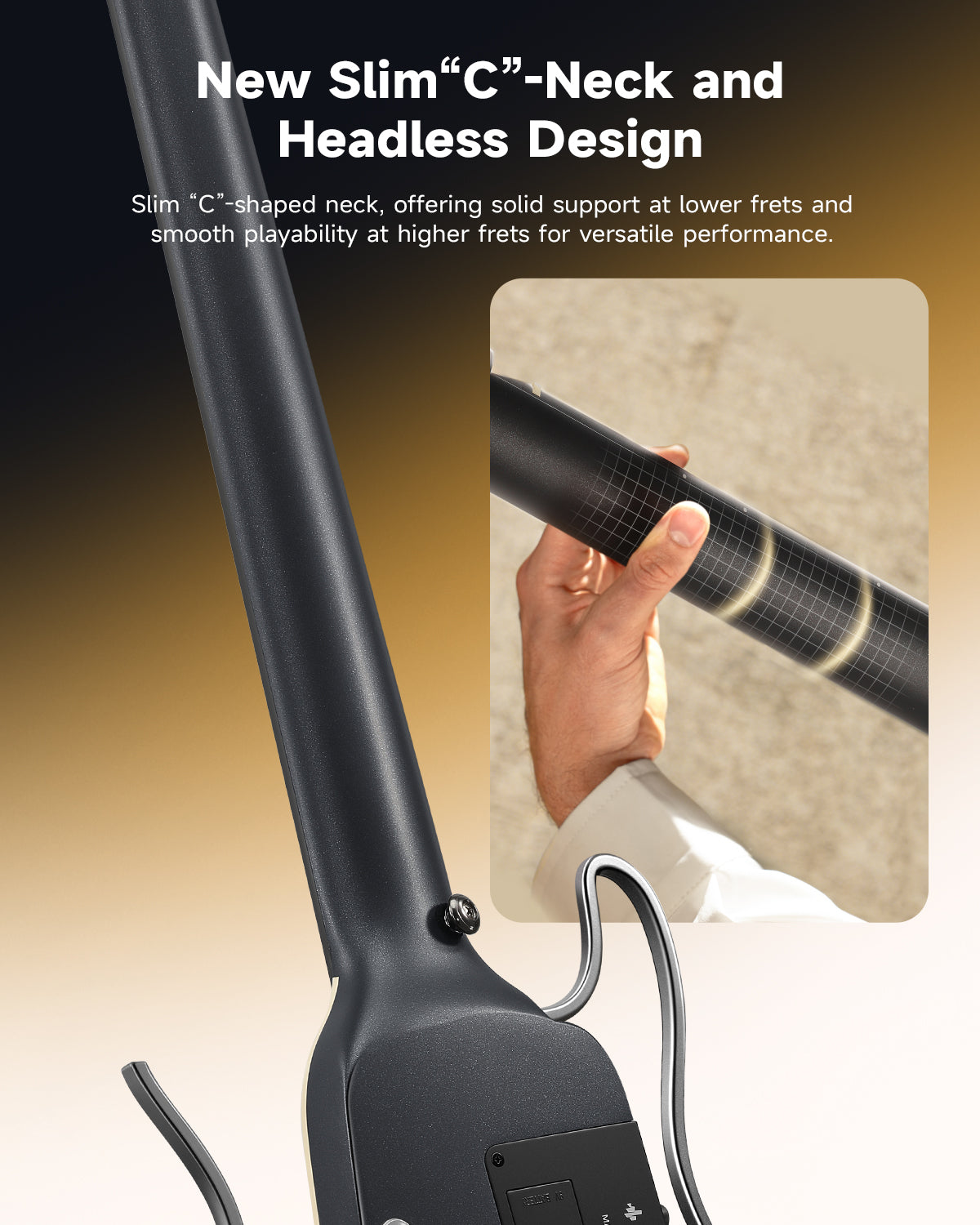 Donner HUSH I Evo2 Guitar-Black##