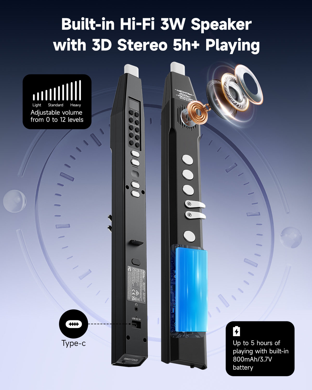 Eastar EDA-100 Digital Wind Instrument Black