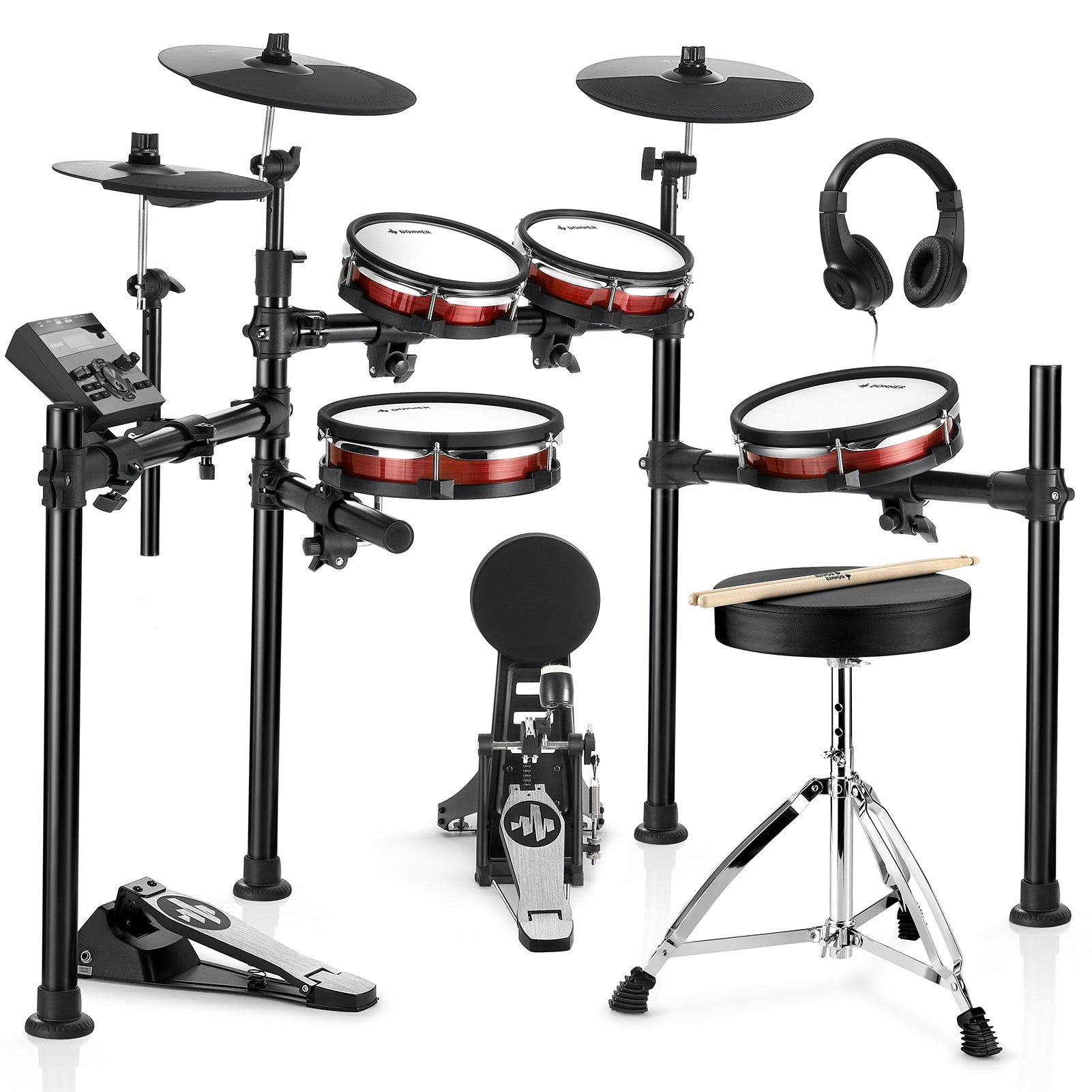 donner-ded-200-max-electronic-drum-set-5-drum-3-cymbal-with-drum-throne-headphone