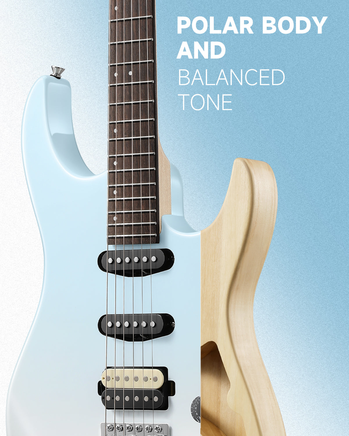 Donner DMT-66 Electric Guitar with Ceramic Single-Coil-Blue##