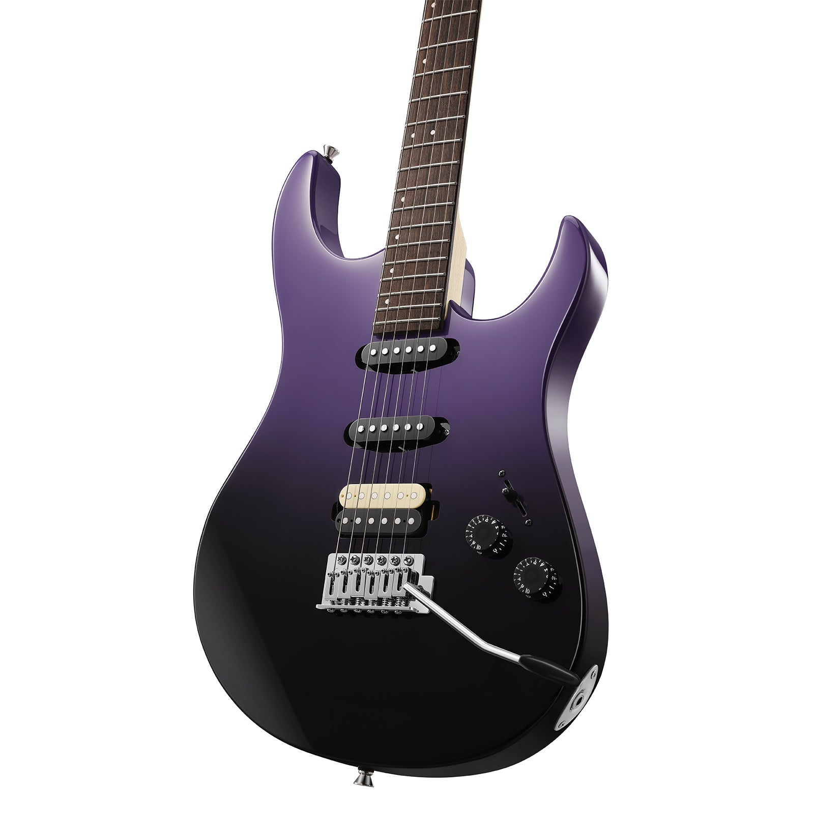 Donner DMT-66 Electric Guitar with Ceramic Single-Coil-Purple##