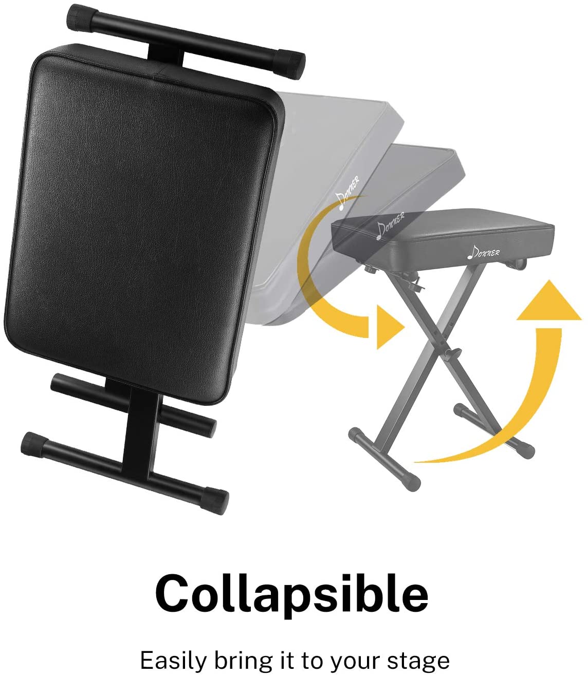 Donner Adjustable X-Style Bench with 6cm High-Density Padding