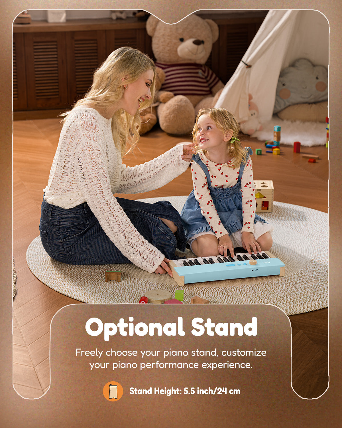 Eastar KIDO V-10 32 Keys Mini Digital Keyboard-32 keys blue##