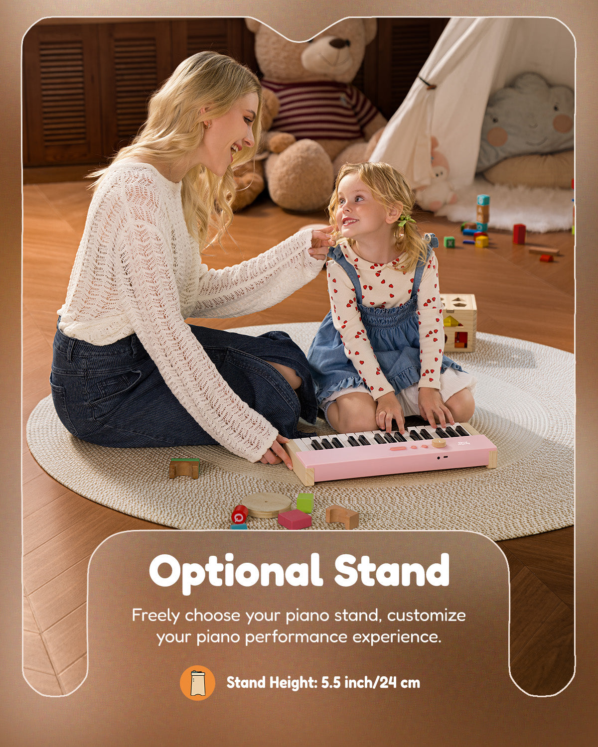 Eastar KIDO V-10 32 Keys Mini Digital Keyboard-32 keys pink##