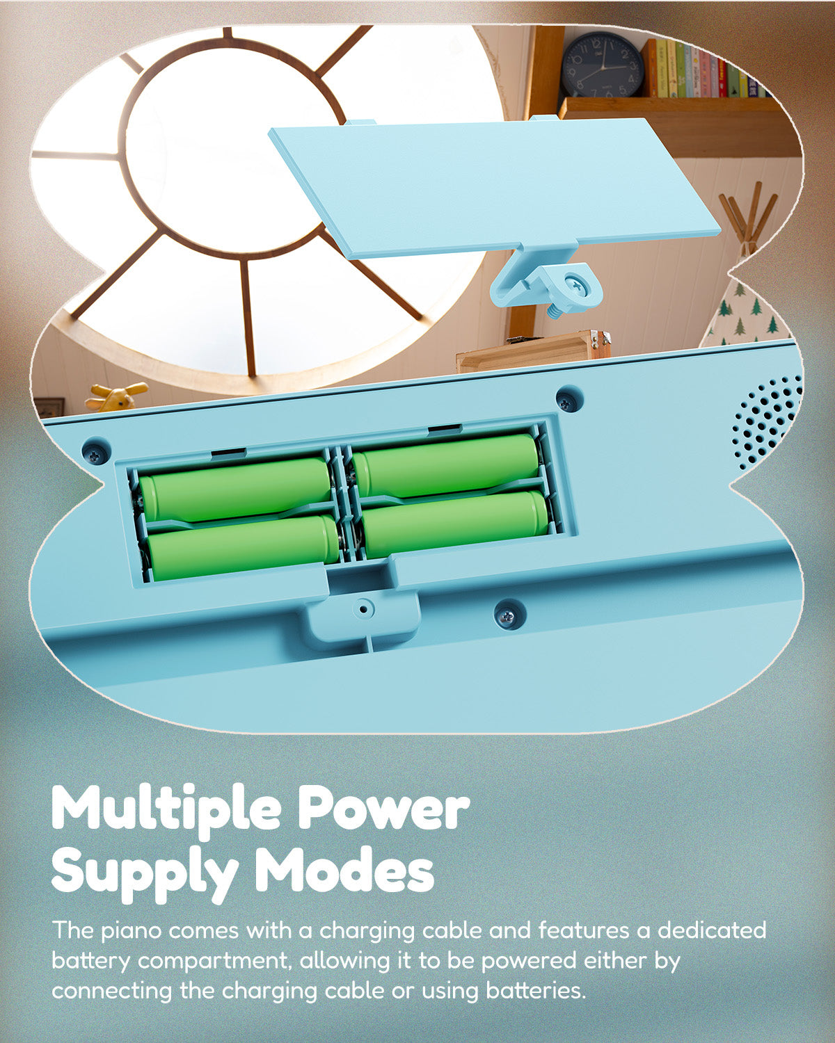 Eastar KIDO V-10 32 Keys Mini Digital Keyboard-32 keys blue##