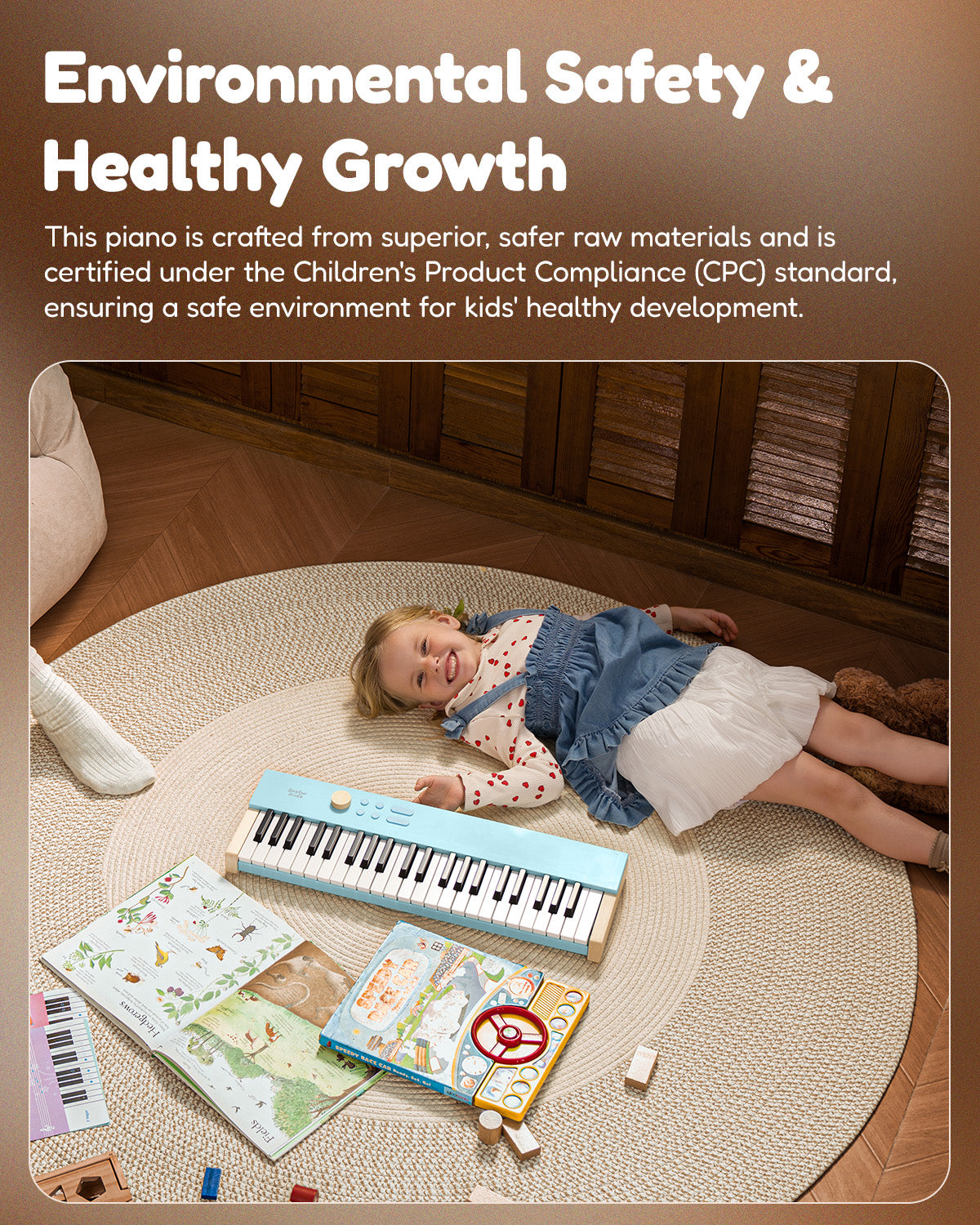 Eastar KIDO V20 Mini Digital Keyboard with 44 Keys and Stand-Blue##