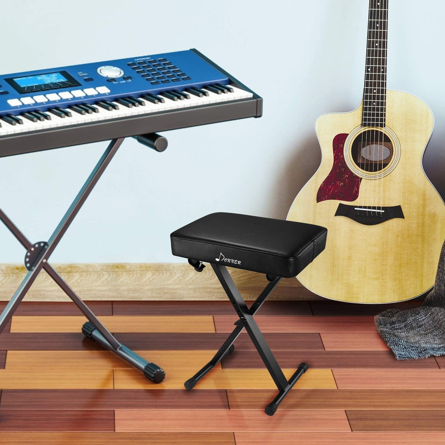 Donner Adjustable X-Style Bench with 6cm High-Density Padding