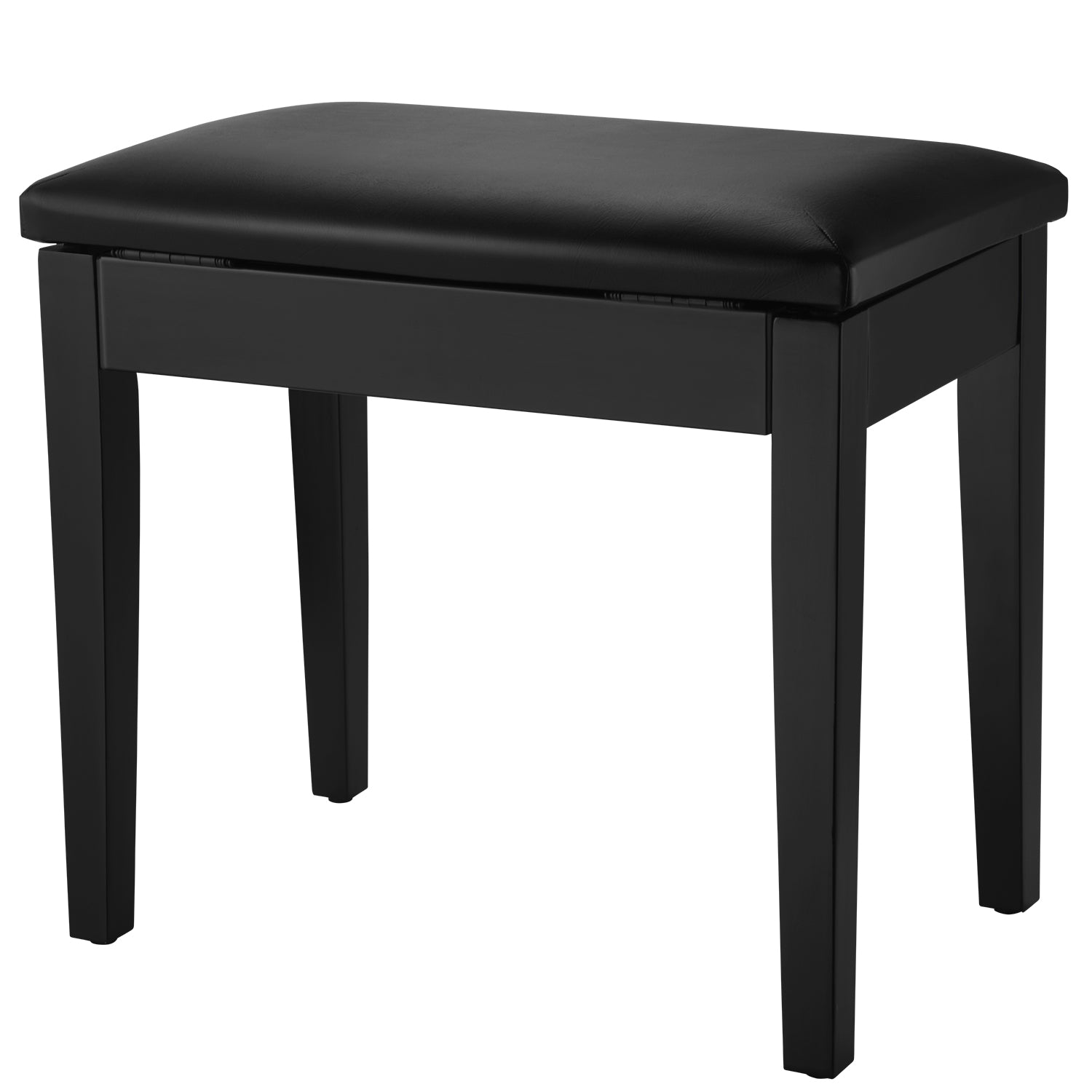 Donner DKB-10 Black Piano Bench with Storage High-Density Sponges Pad Seat Black