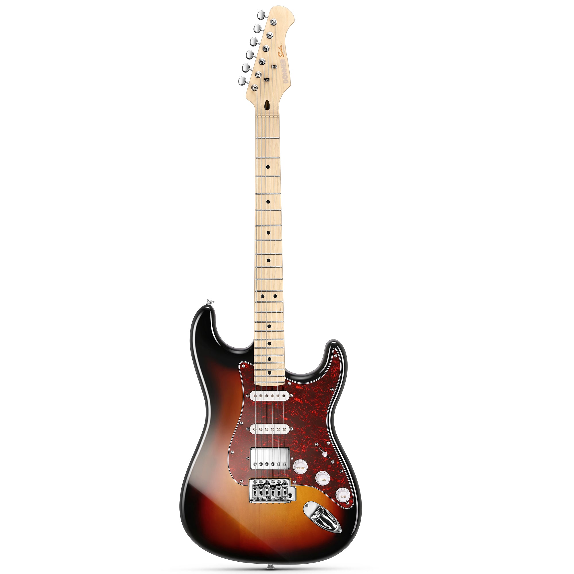 Donner DST-152 39-inch ST Electric Guitar Kit HSS w/Coil Split Pickup Including AMP-Sunburst##