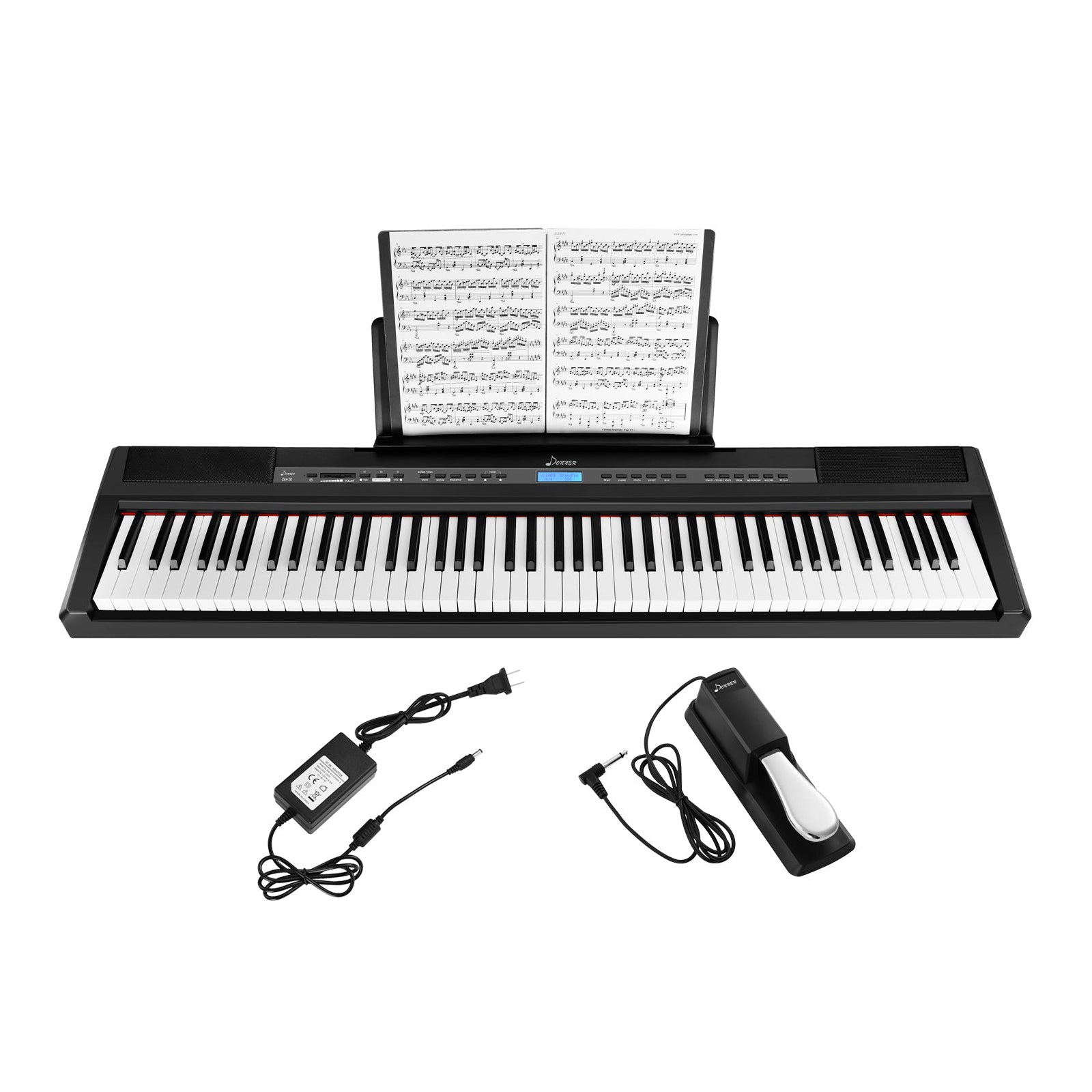 Donner DEP-20 Portable 88 Key Weighted Digital Piano with Sustain Pedal for Beginner