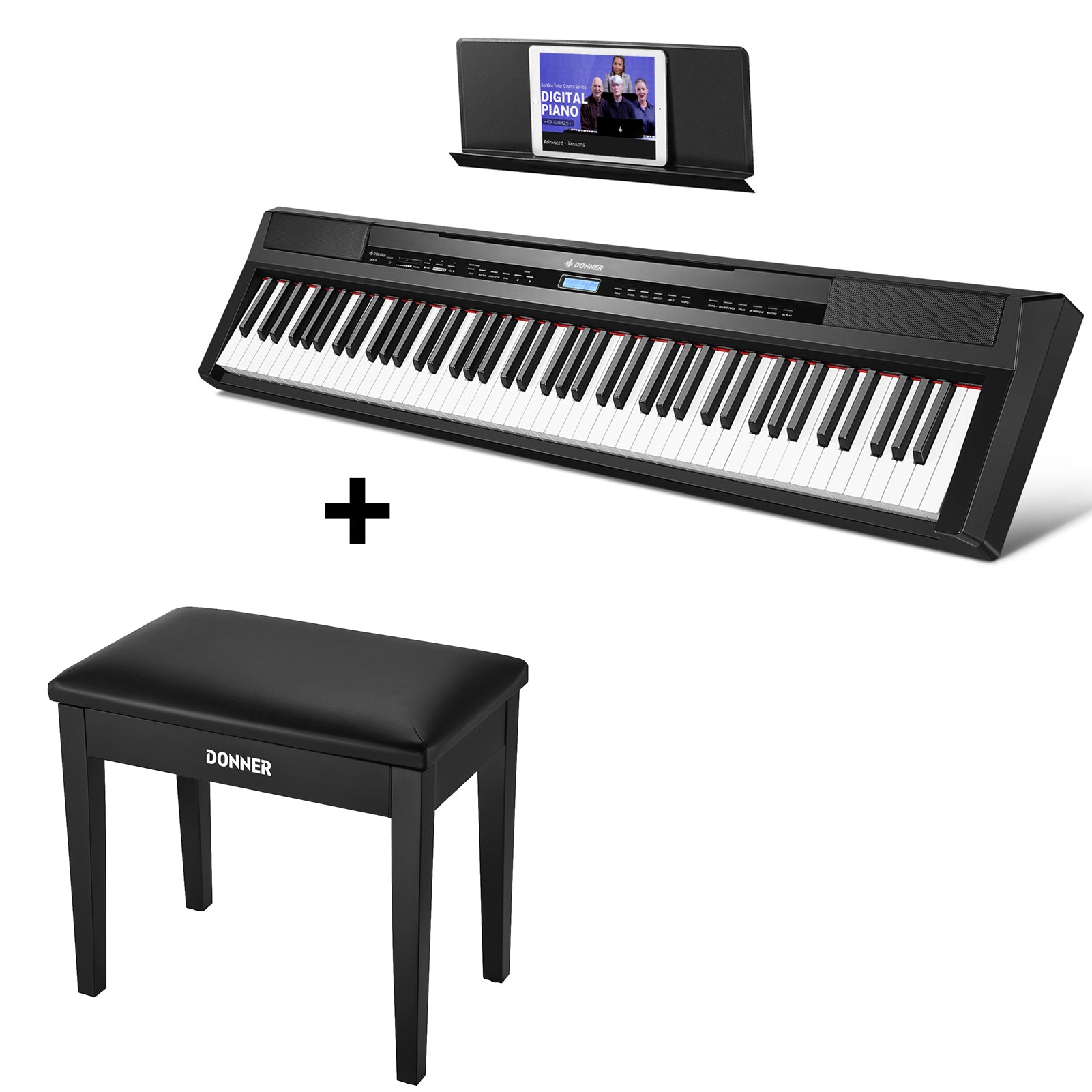 Donner DEP-20 Portable 88 Key Weighted Digital Piano with Sustain Pedal for Beginner