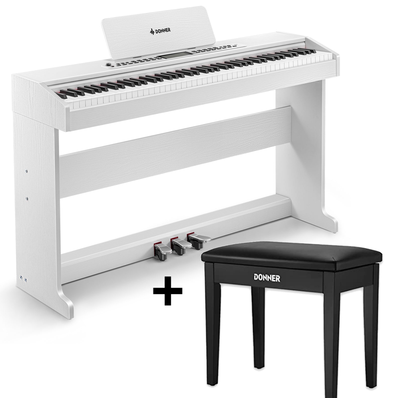 Donner DDP-95 88 Key Weighted Upright Digital Piano for Beginners with 4.3" LCD