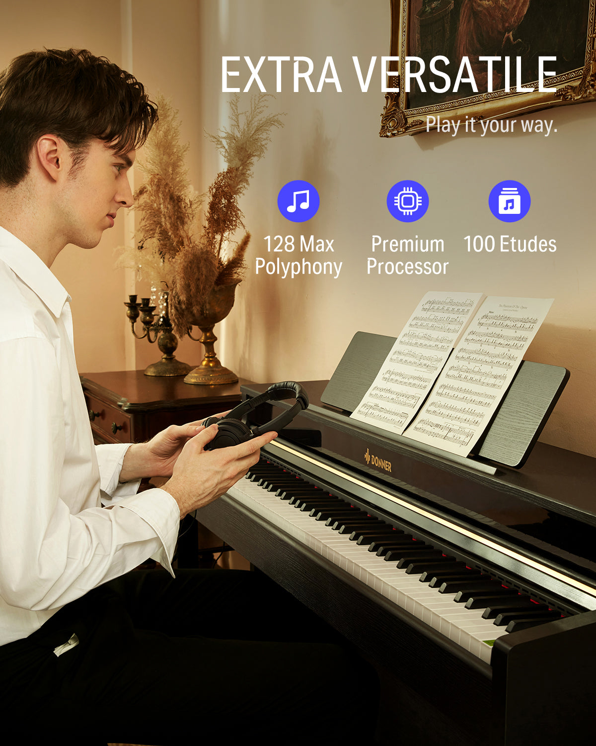 Donner DDP-400 Hammer Action Digital Piano