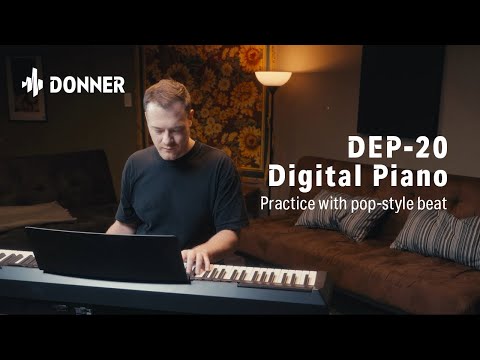 Donner DEP-20 88 Key Weighted Digital Piano with Furniture Stand & 3-Pedal