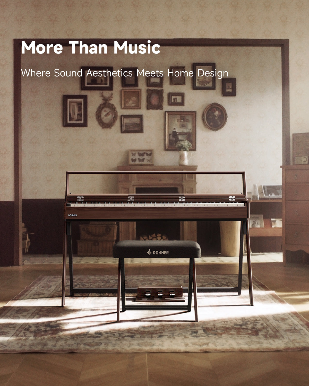 Donner OURA™ R300 Home Digital Piano-Walnut##