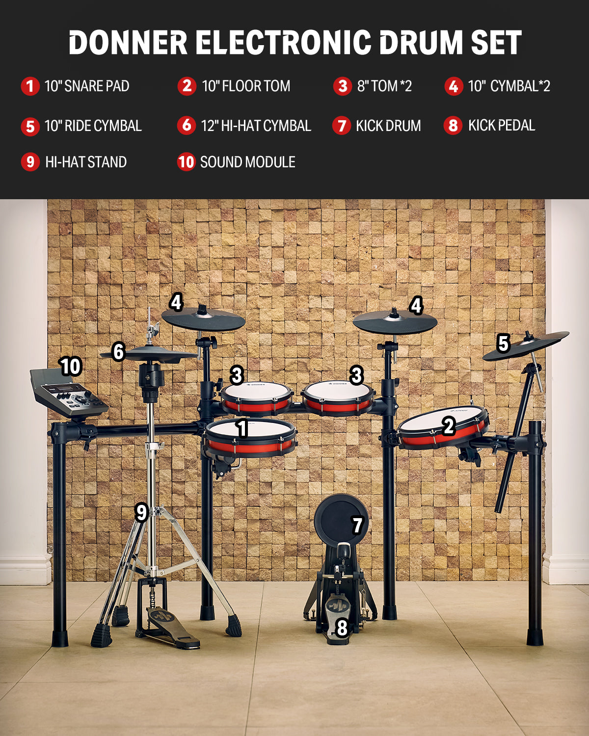 Donner DED-200 Pro Electronic Drum Set