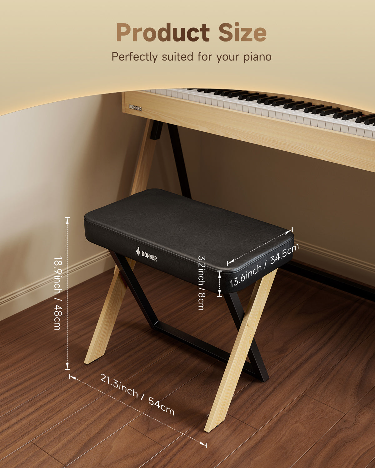 Donner DKB-300 Metal Piano Bench