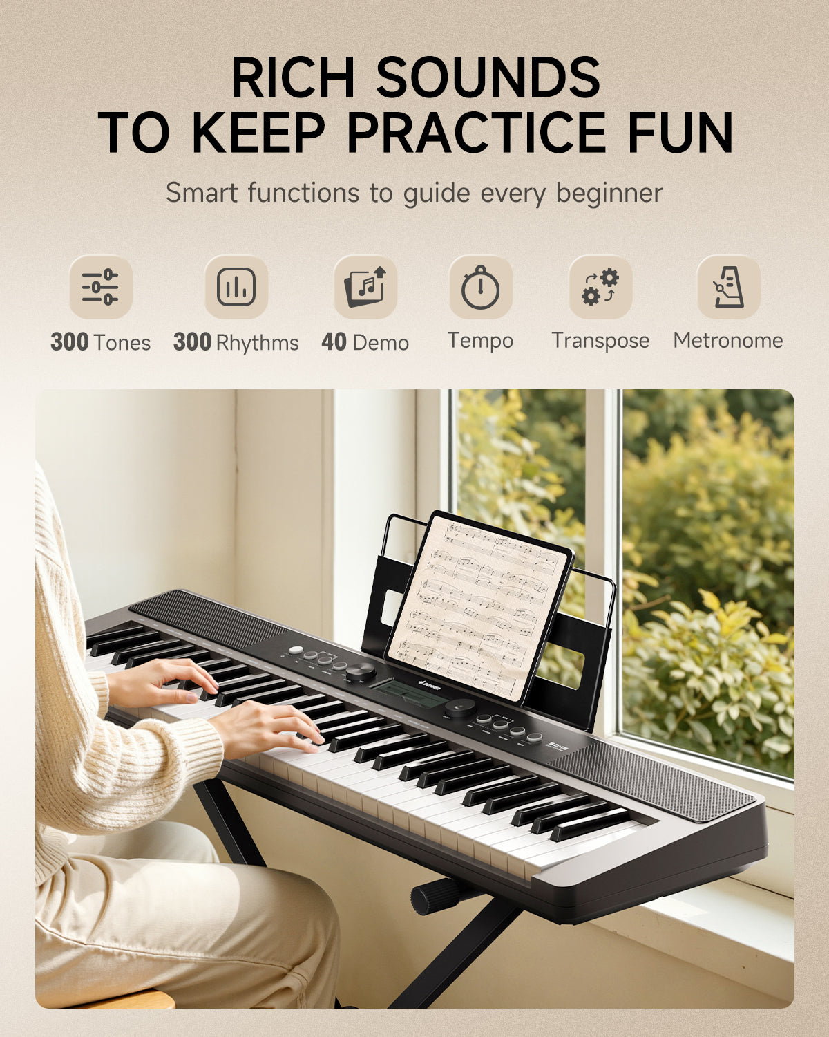 DONNER SD-15 61 Key Electronic Keyboard