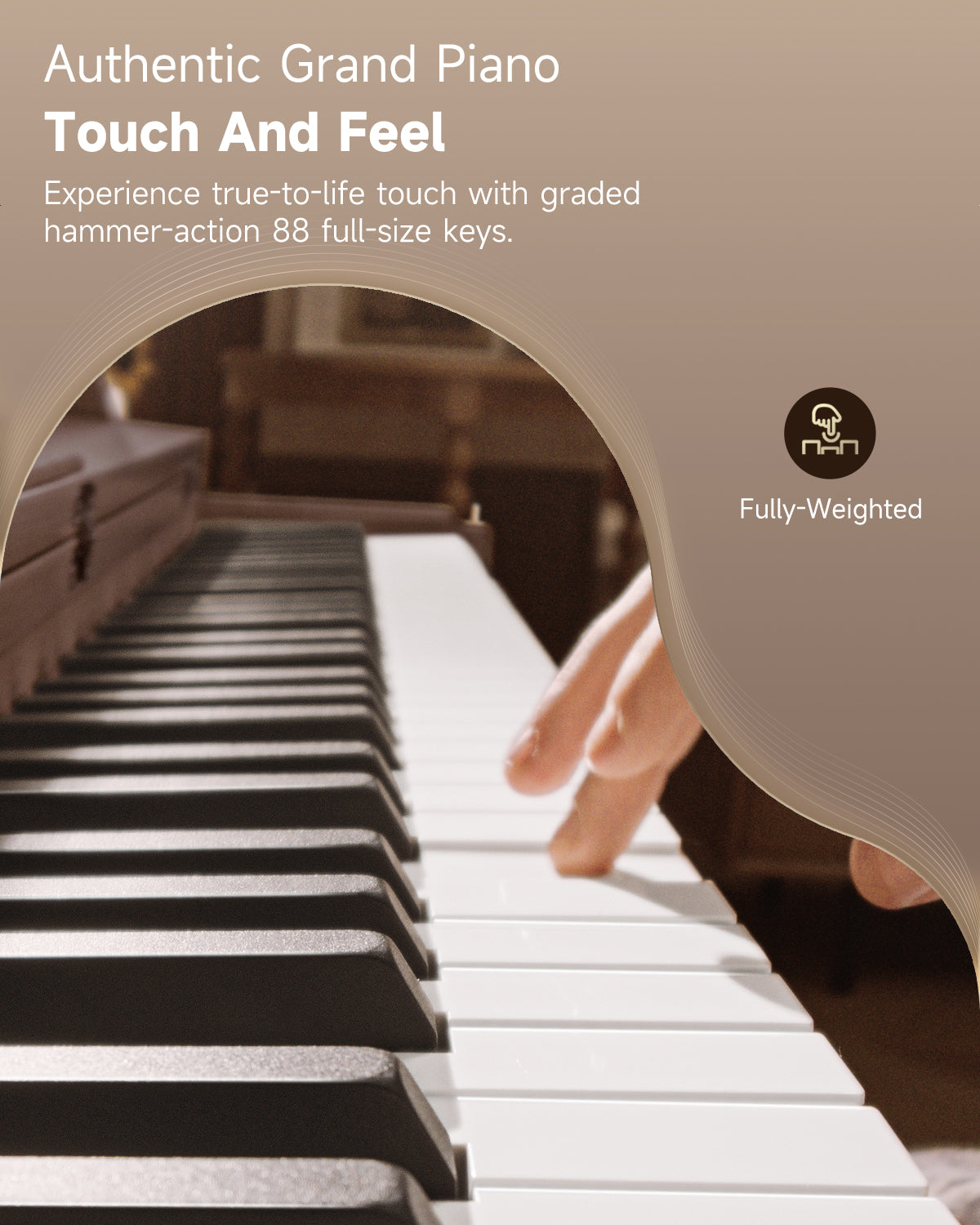 Donner OURA™ R300 Home Digital Piano-Walnut##